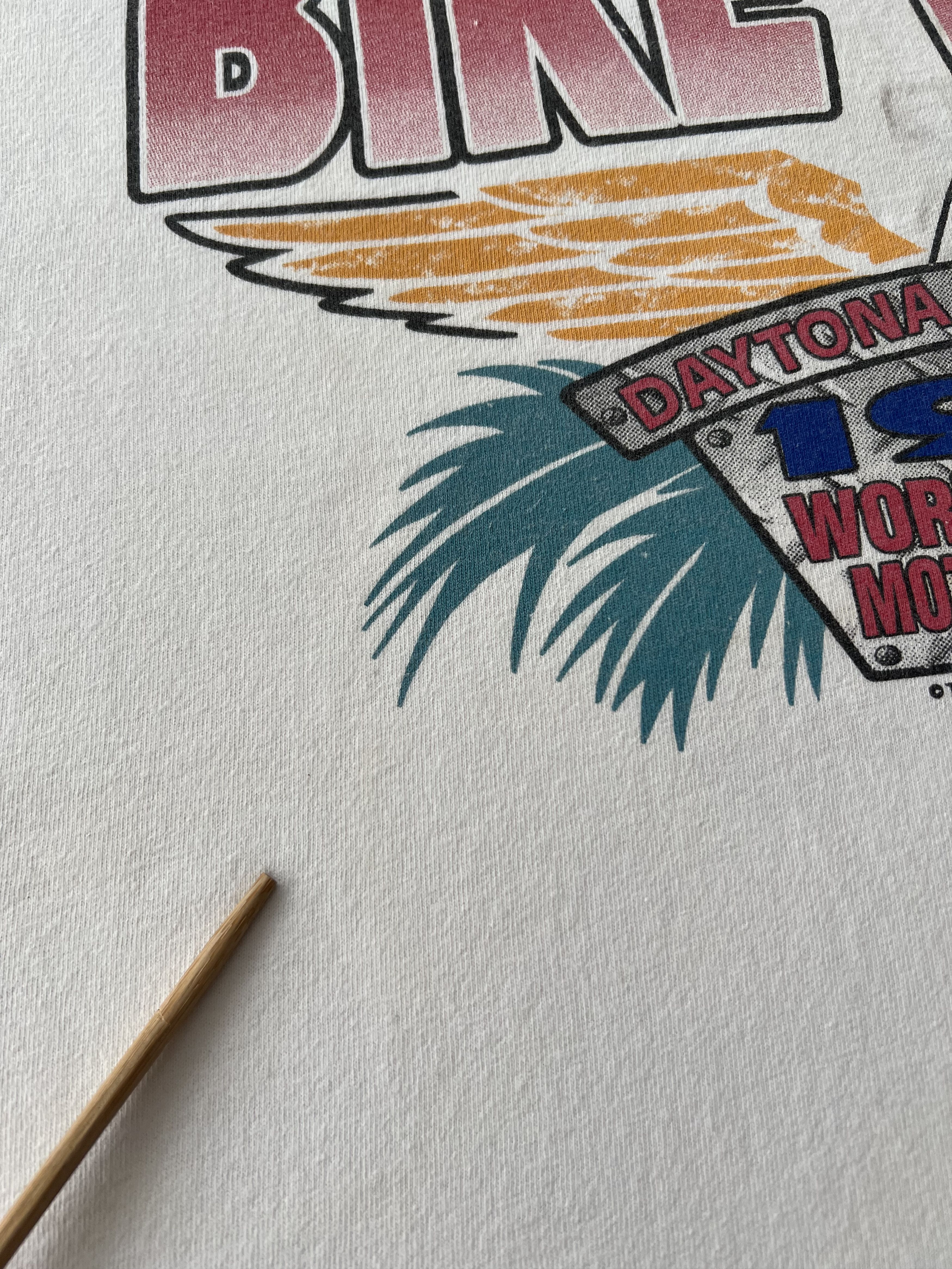 Vintage Vintage 1998 Bike Week Daytona Beach USA Eagle White T-shirt Size US XL / EU 56 / 4 - 8 Thumbnail