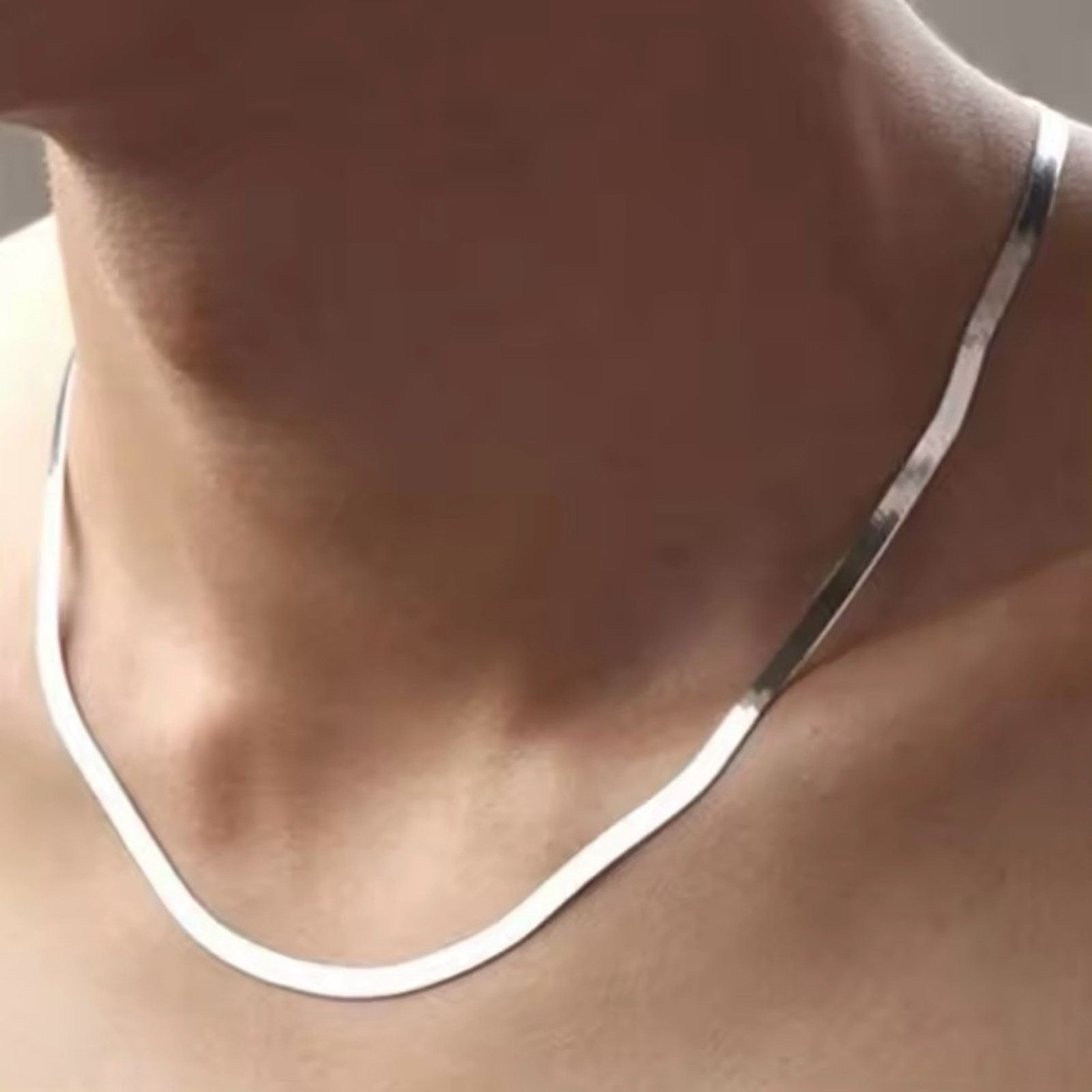 Other 4MM Snake Chain Necklace Sterling Silver for Men and Women Size ONE SIZE - 3 Thumbnail