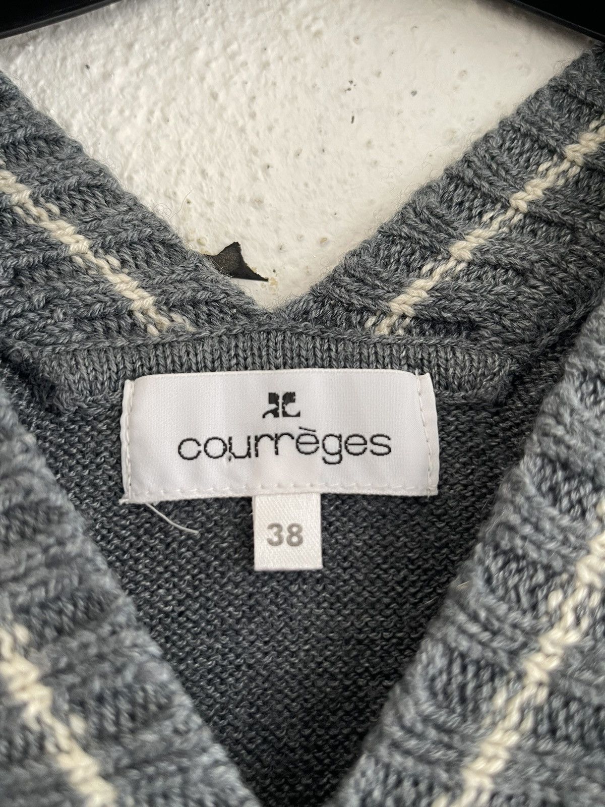 Courreges Courreges Cable Knit Sweater V Neck Vest Sport Futur Size S / US 4 / IT 40 - 4 Thumbnail