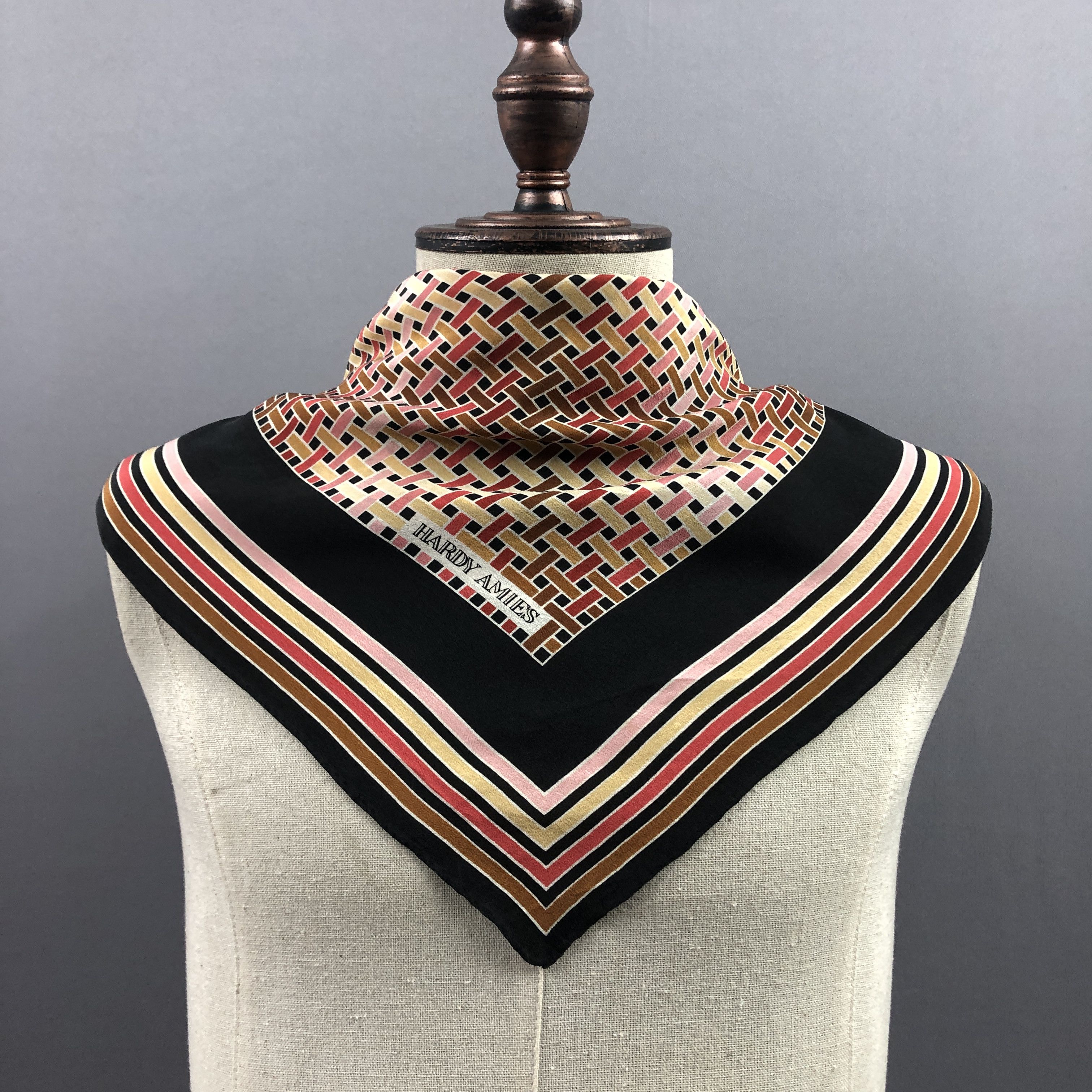 Hardy Amies × Vintage Vintage Hardy Amies SILK Scarf Twill Stole Wraps Scarves Size ONE SIZE - 2 Thumbnail