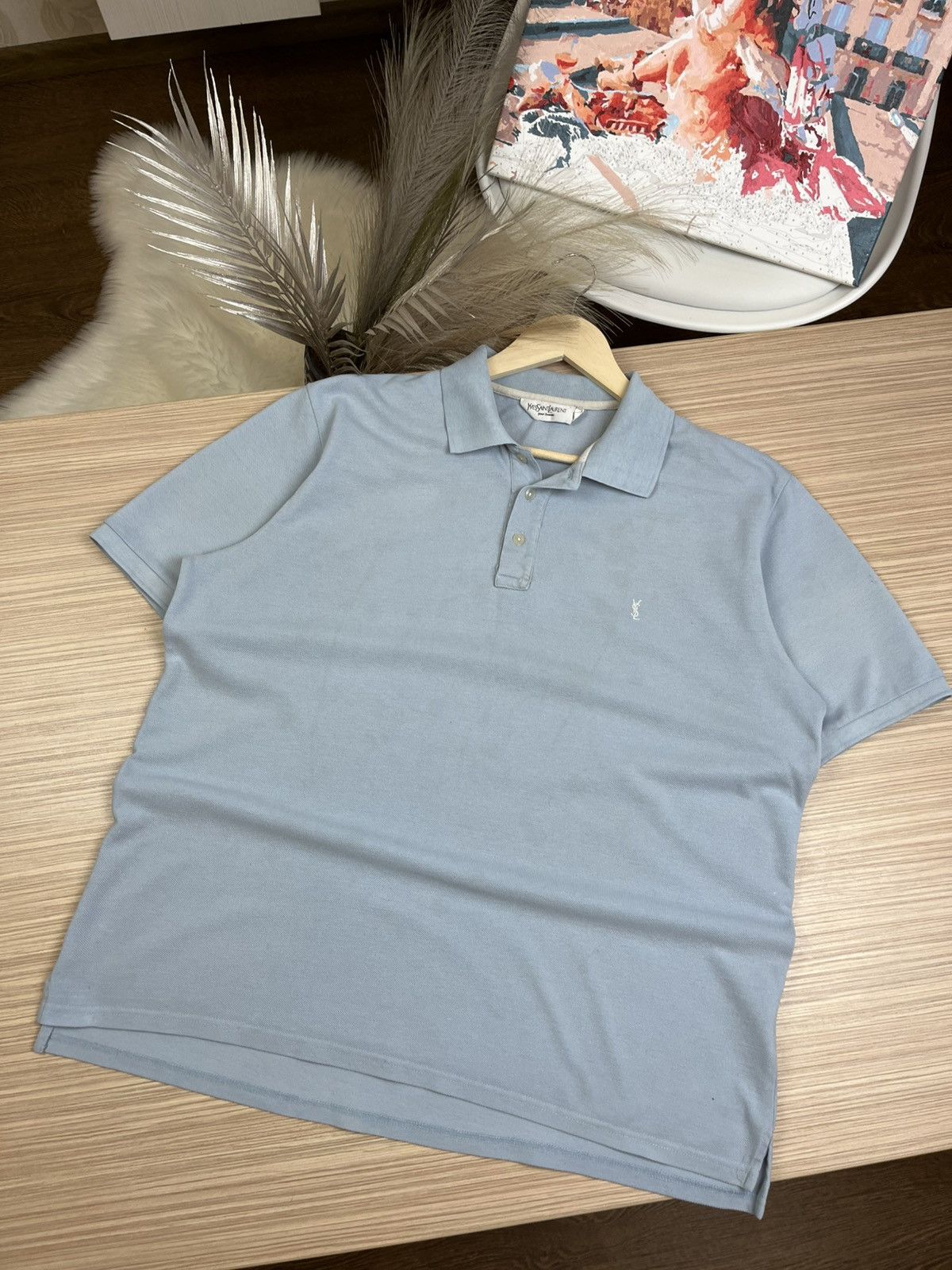 Vintage × Yves Saint Laurent TRASH Vintage White YSL Polo Yves Saint Laurent Polo Size US XL / EU 56 / 4 - 1 Thumbnail