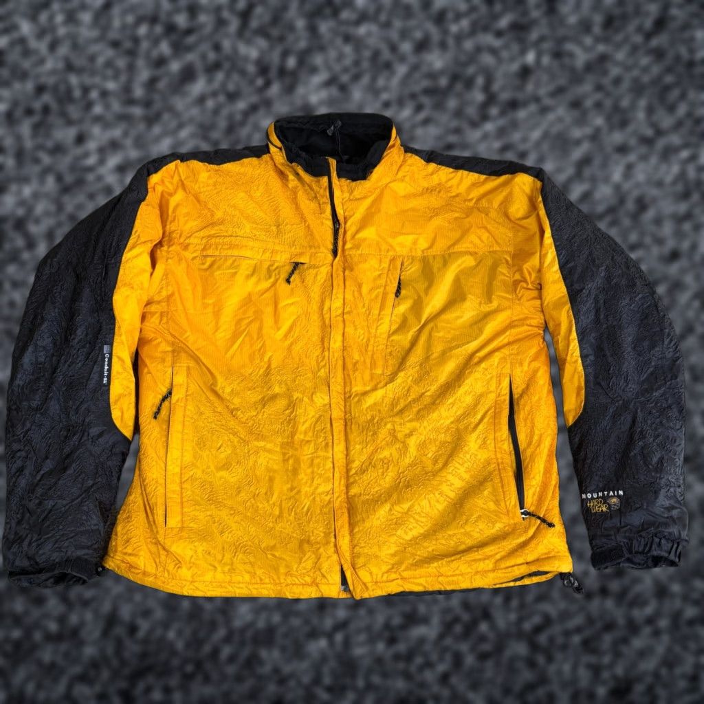 Mountain Hardwear Mountain Hardwear Conduit SL Jacket Mens XL Yellow Black Textured Puffer Outdoor Windbreaker Size US XL / EU 56 / 4 - 1 Thumbnail