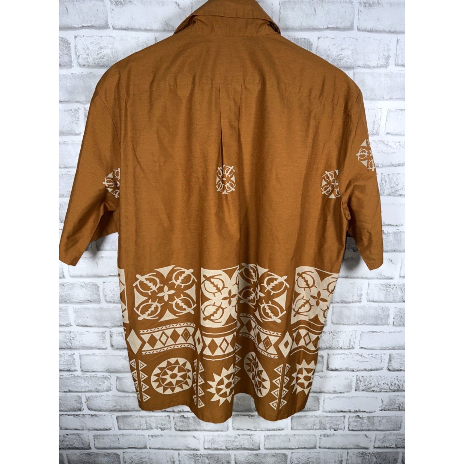 Rusty HAWAIIAN Half Button Rust Orange Hawiian Print Shirt Mens L Shirt Orange Hawaiian Mens L Short Sleeve Button-Up Size US L / EU 52-54 / 3 - 6 Thumbnail