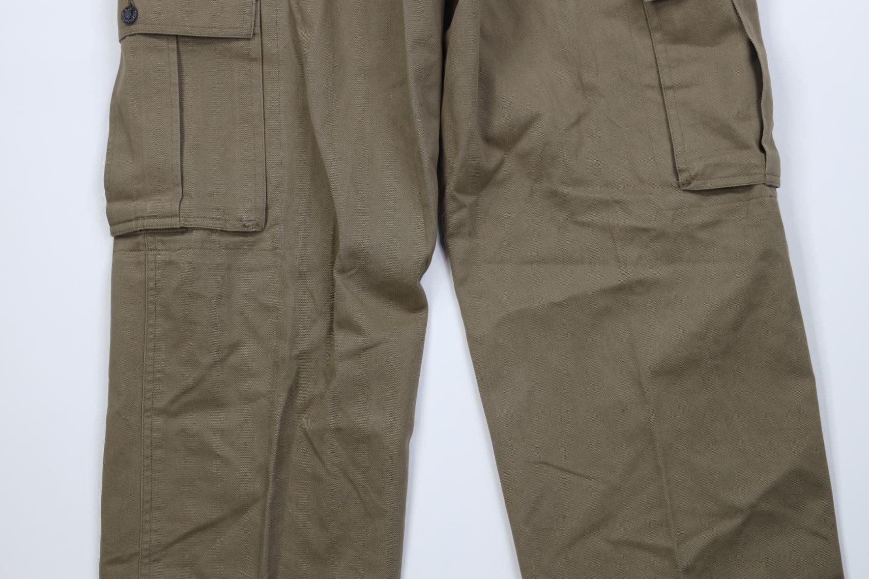 Lee Vintage 90s Y2K Lee Baggy Wide Leg Cargo Pants Green Cotton Size US 34 / EU 50 - 10 Thumbnail