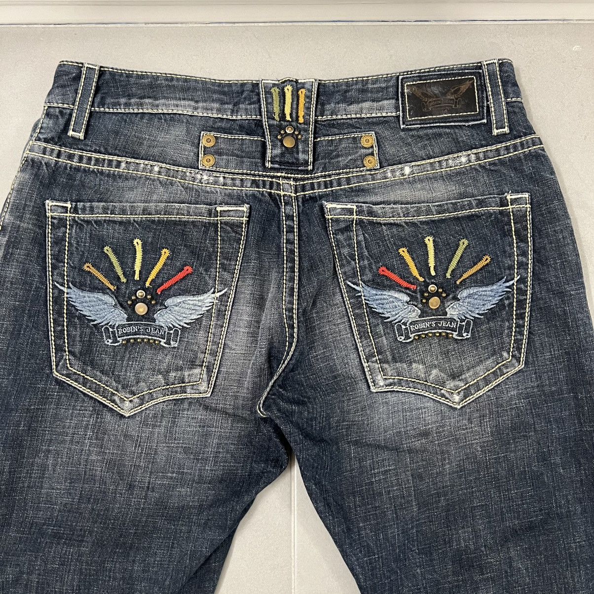 Robins Jeans Robin's Low Rise Selvedge Straight Leg Bootcut Jeans 34x35 Size US 34 / EU 50 - 5 Thumbnail