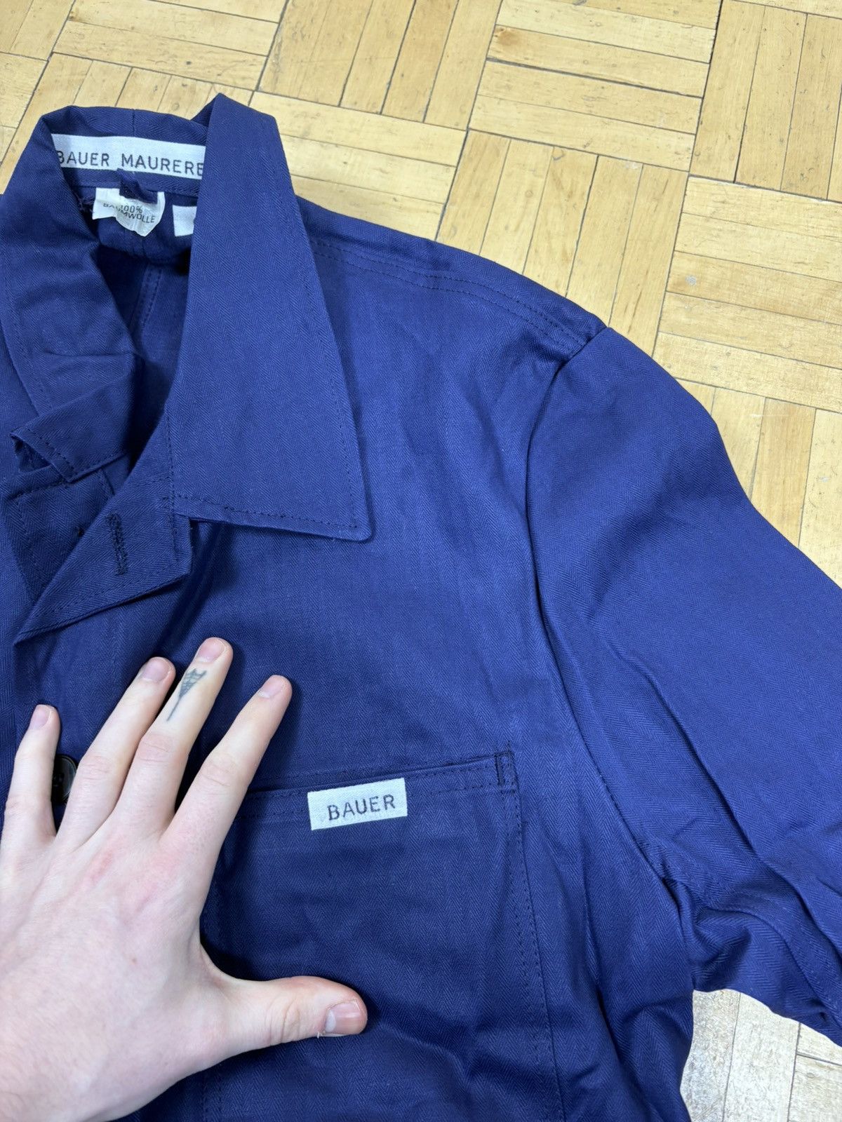 Vintage vintage German utility chore coat jacket Size US M / EU 48-50 / 2 - 4 Thumbnail