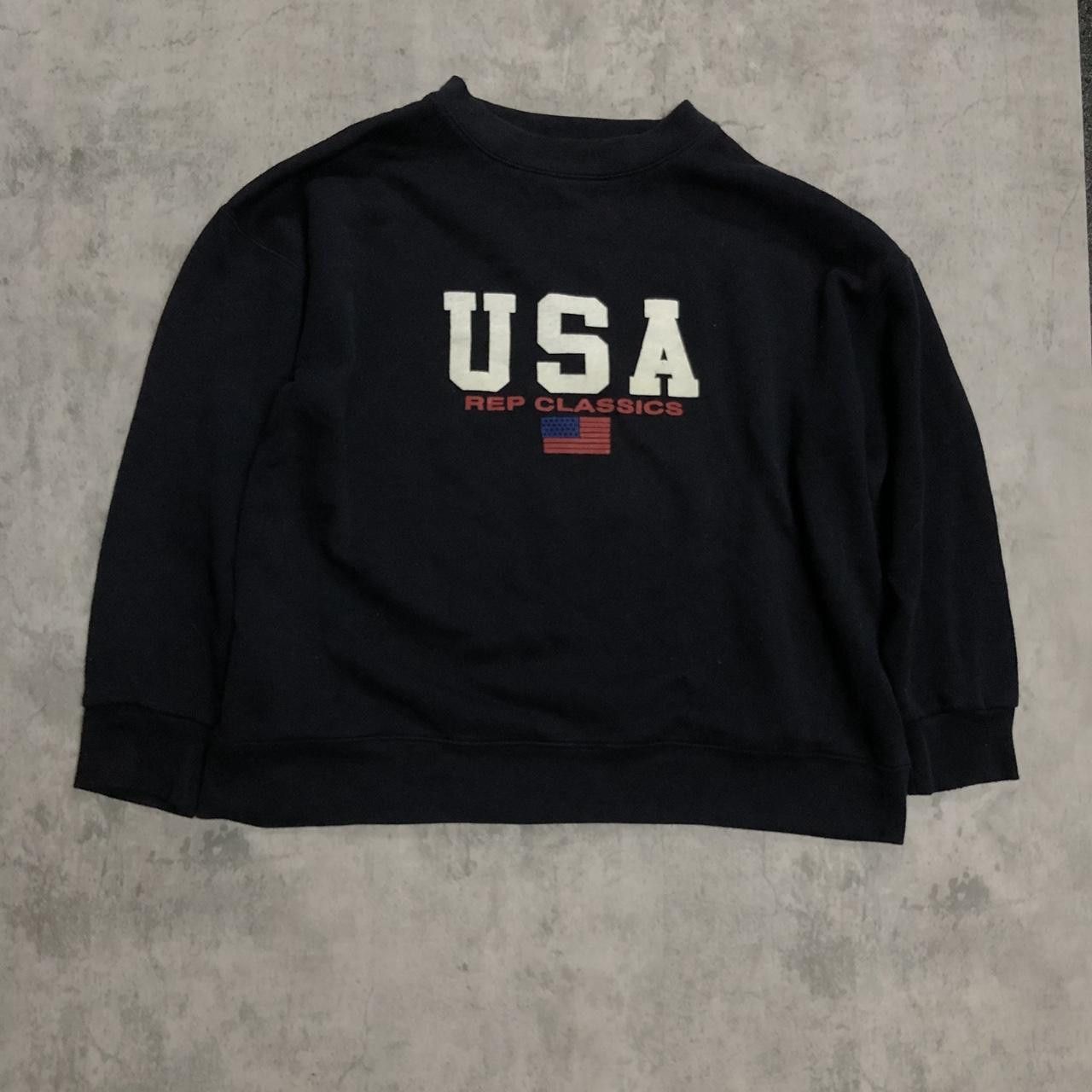 Other Black vintage USA crewneck sweatshirt with embroidered logo Size US S / EU 44-46 / 1 - 1 Thumbnail