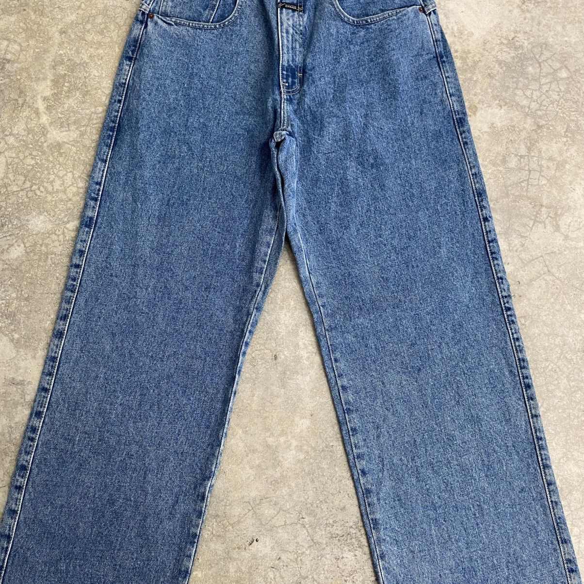Marithe + Francois Girbaud 2000’s MFG Stonewashed Blue Baggy Denim Wide Vintage Jeans Size US 32 / EU 48 - 4 Thumbnail