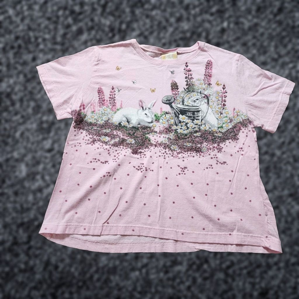 Vintage VINTAGE 80s Bunny T Shirt Art Unlimited Pink Cotton Short Sleeve Round Neck Unisex Adults L Easter Spring 80s Theme Regular Mens Womens Boys Girls Size US L / EU 52-54 / 3 - 1 Thumbnail