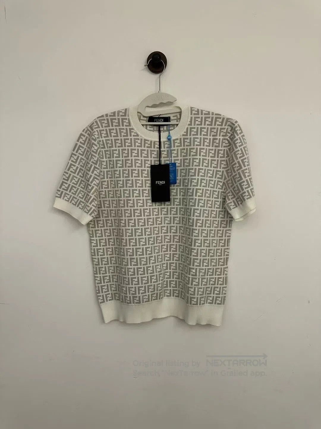 Fendi Fendi Gray All-Over Print Knit Tee. Size US S / EU 44-46 / 1 - 1 Thumbnail