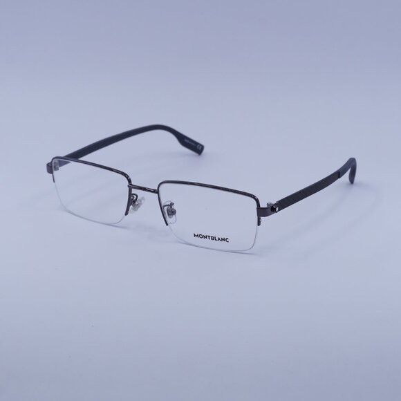 Montblanc Montblanc MB0188O 006 Eyeglasses Grey 57mm Rectangle Frame Size ONE SIZE - 8 Thumbnail