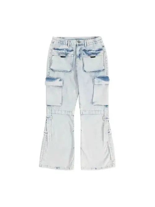 Jean Street heavy wash multi-pocket micro-flared jeans Size US 32 / EU 48 - 5 Thumbnail