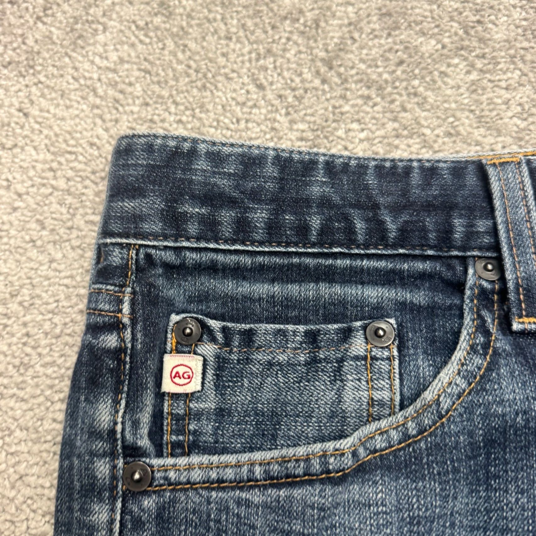 Vintage AG Adriano Goldschmied The Tellis Jeans Mens 32 Blue Slim Straight Denim 5-Pocket Casual Streetwear USA Size US 32 / EU 48 - 7 Thumbnail