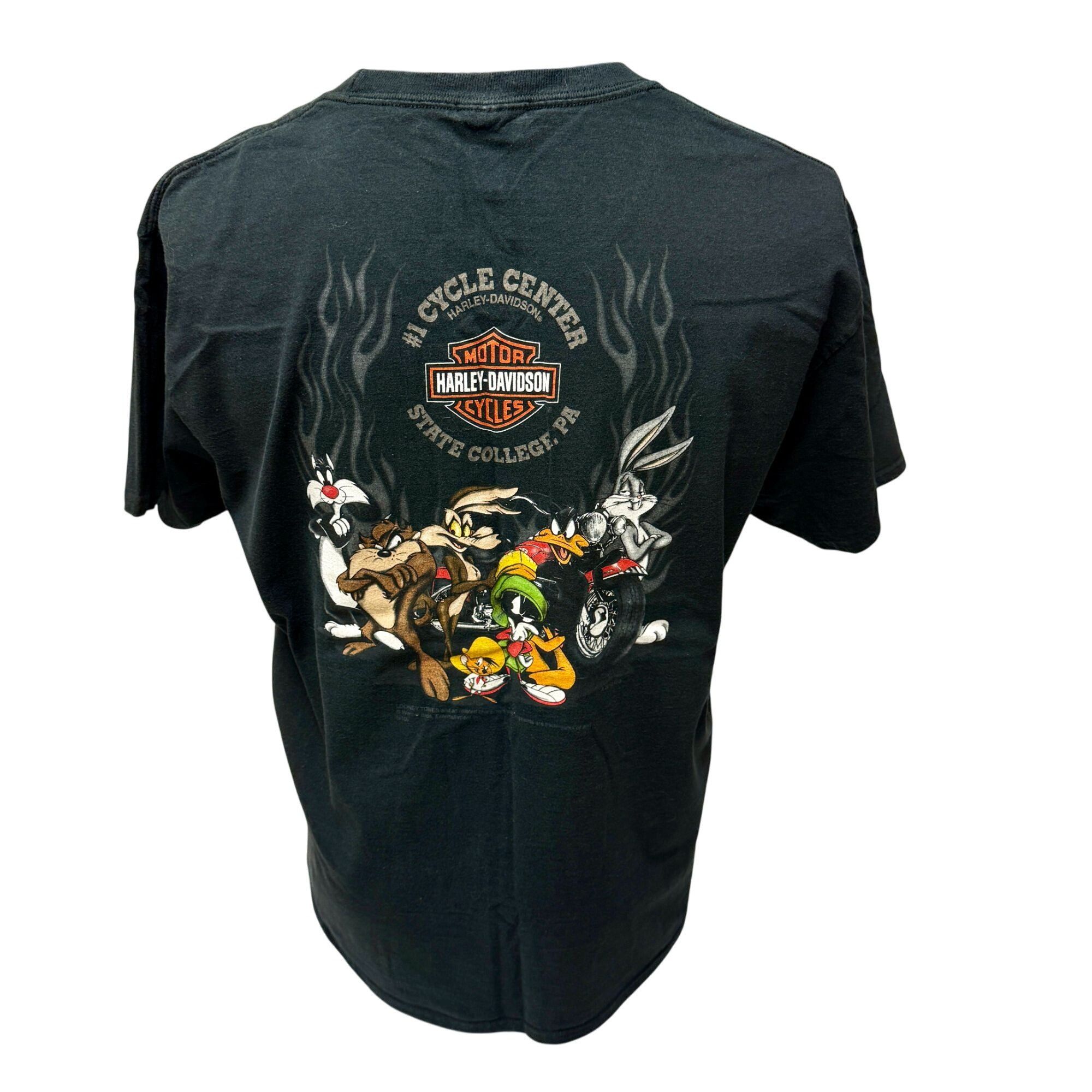 Harley Davidson LOONEY TUNES Crew Motorcycle NEON MARVIN Martian Biker Shirt Size US XL / EU 56 / 4 - 2 Thumbnail