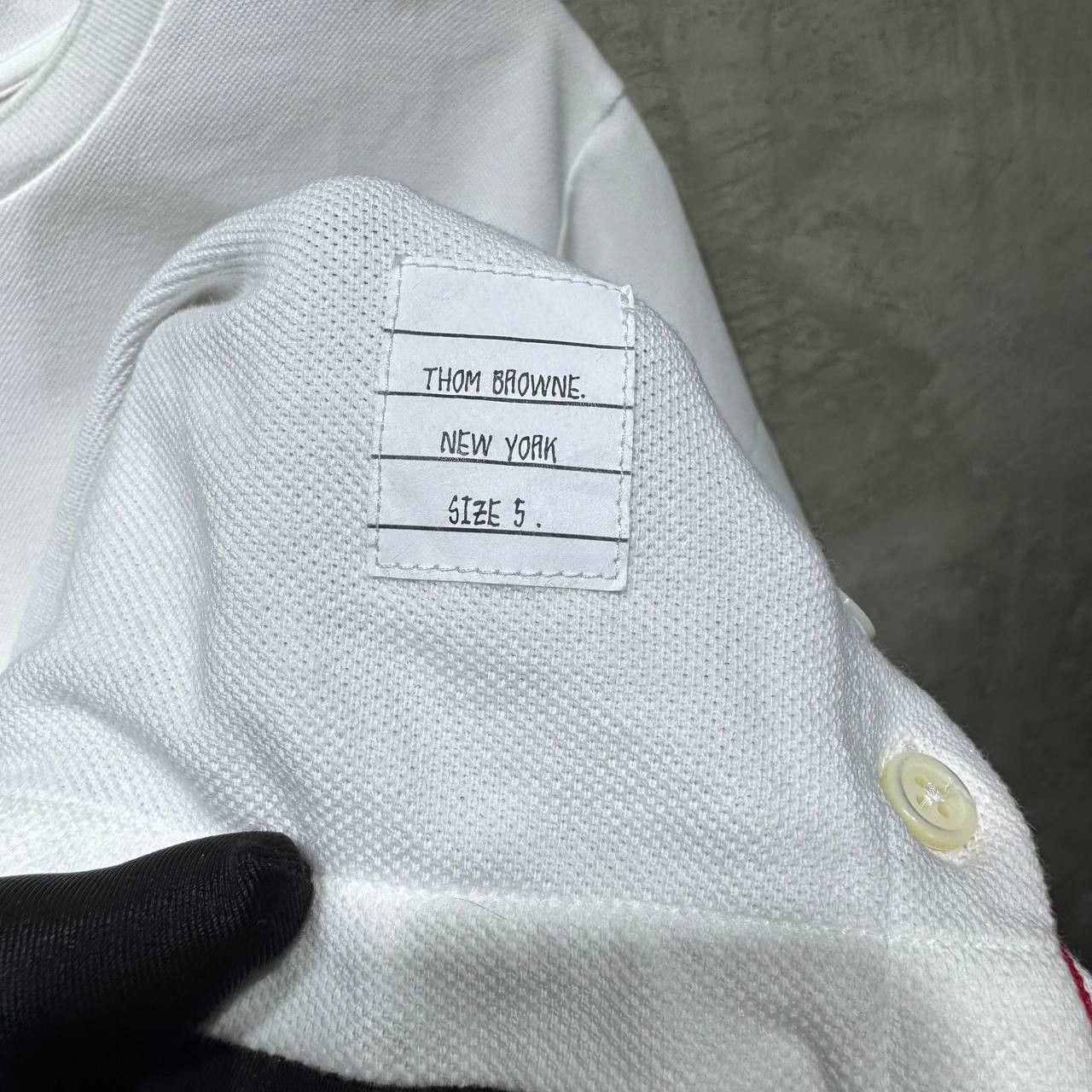 Thom Browne Thom Browne Center Back Stripe Pique Tee Size US L / EU 52-54 / 3 - 5 Thumbnail
