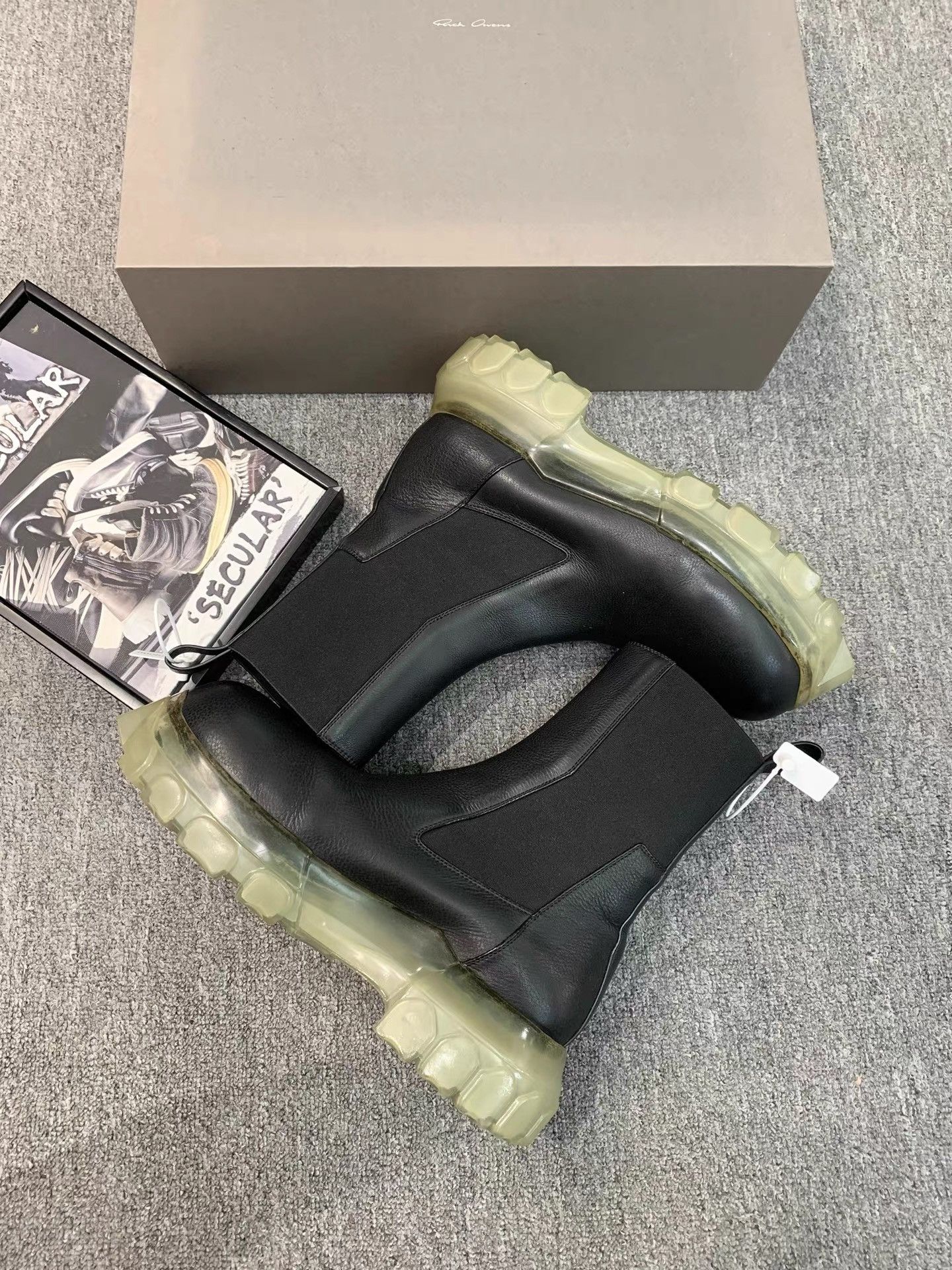 Rick Owens Rick Owens Main Line Leather Octopus Sole Chelsea Boots K34 Size US 9 / EU 42 - 6 Thumbnail