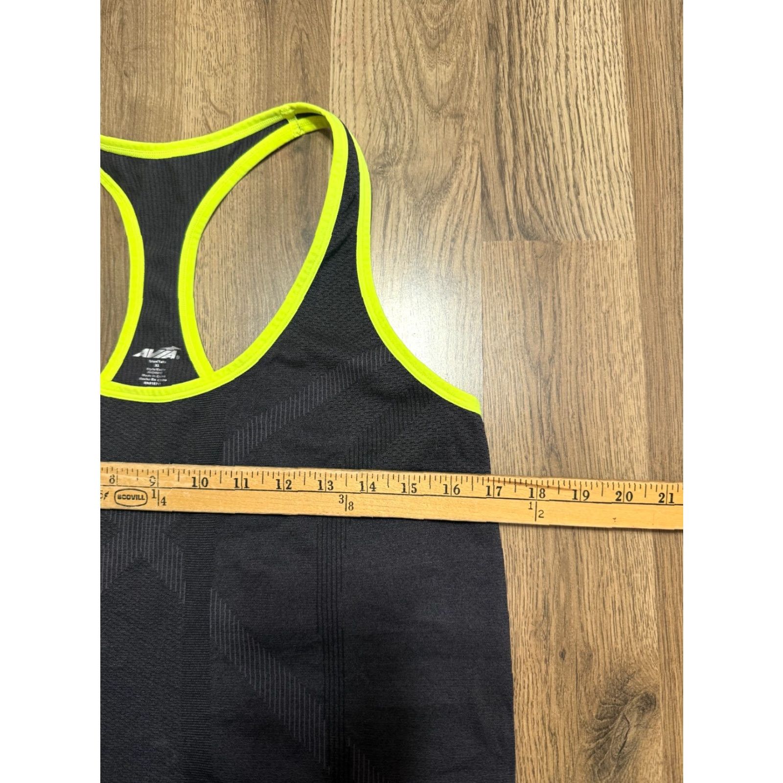 Avia AVIA Tank Top Womens XL Racerback Athletic Wear Gray Green Sleeveless Pullover Casual Modern Basic Shirt Size XL / US 12-14 / IT 48-50 - 4 Thumbnail