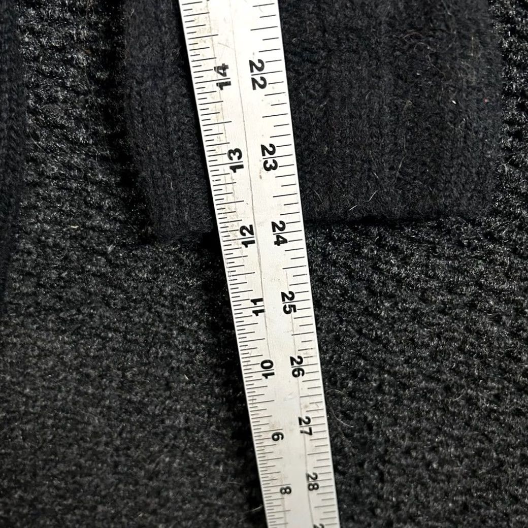 Vintage MODA New York Black Ribbed Turtleneck Sweater Women's Size L 100% Wool Size L / US 10 / IT 46 - 6 Thumbnail
