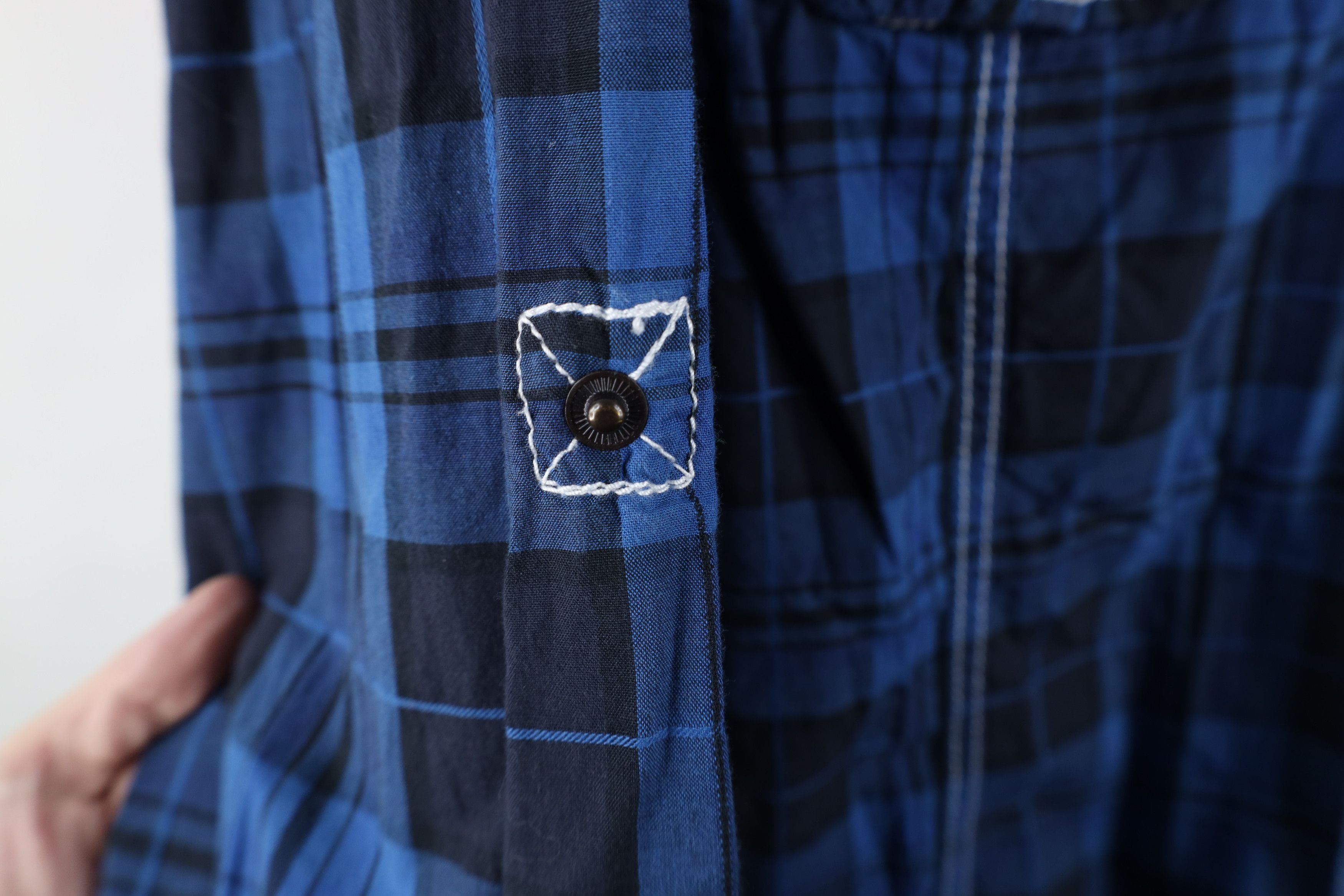 Vintage Buckle BKE Thick Stitch Military Snap Button Shirt Plaid Size US XL / EU 56 / 4 - 4 Thumbnail