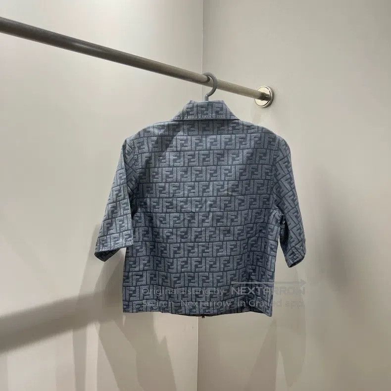 Fendi Fendi Printed Double F Shirt Collar Zipper Jacket Size XXS / US 00 / IT 34 - 2 Thumbnail