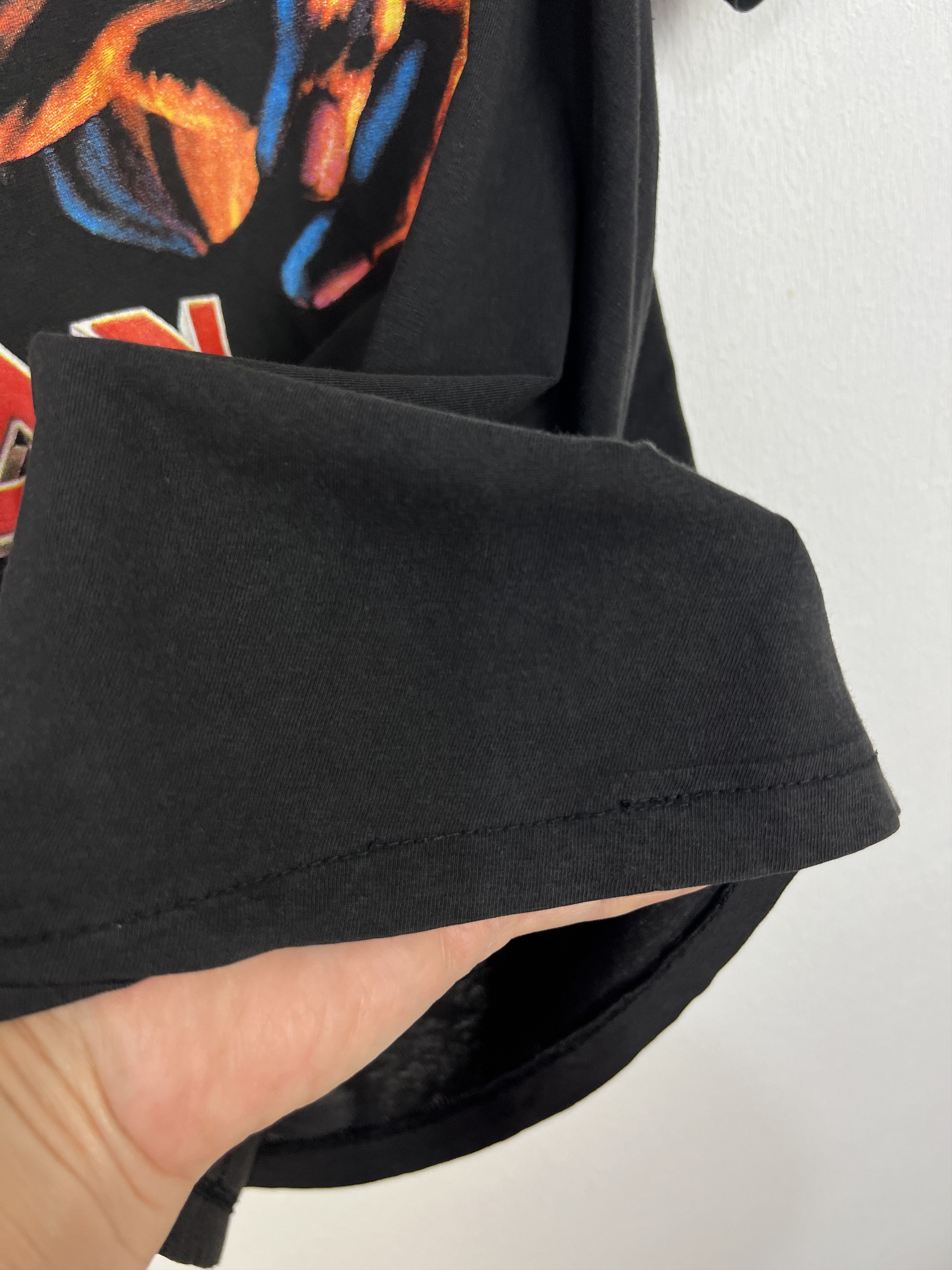 Vintage Vintage Iron Maiden Band Shirt Black Tee Over Print Grail Size US L / EU 52-54 / 3 - 5 Thumbnail