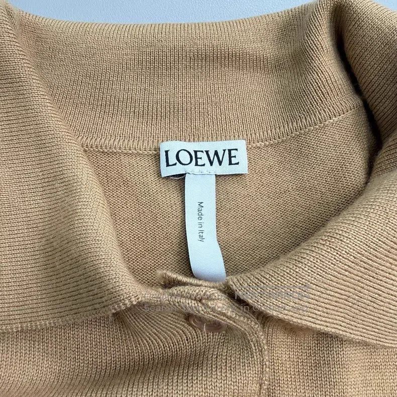 Loewe Loewe Camel color embroidered logo wool sweater Size US XS / EU 42 / 0 - 5 Thumbnail