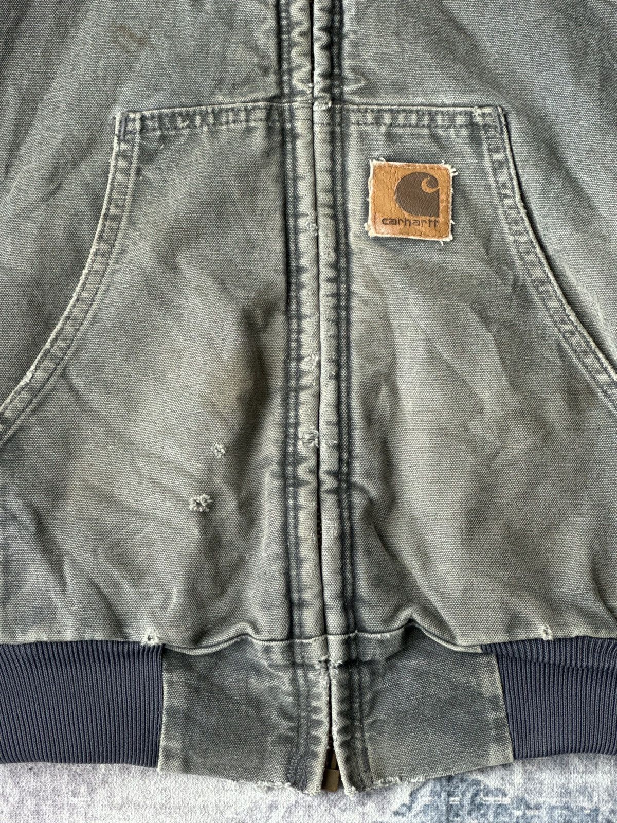 Carhartt × If Six Was Nine × Vintage XX Vintage Carhartt Detroit Distressed Splash Denim Jacket Size US M / EU 48-50 / 2 - 6 Thumbnail