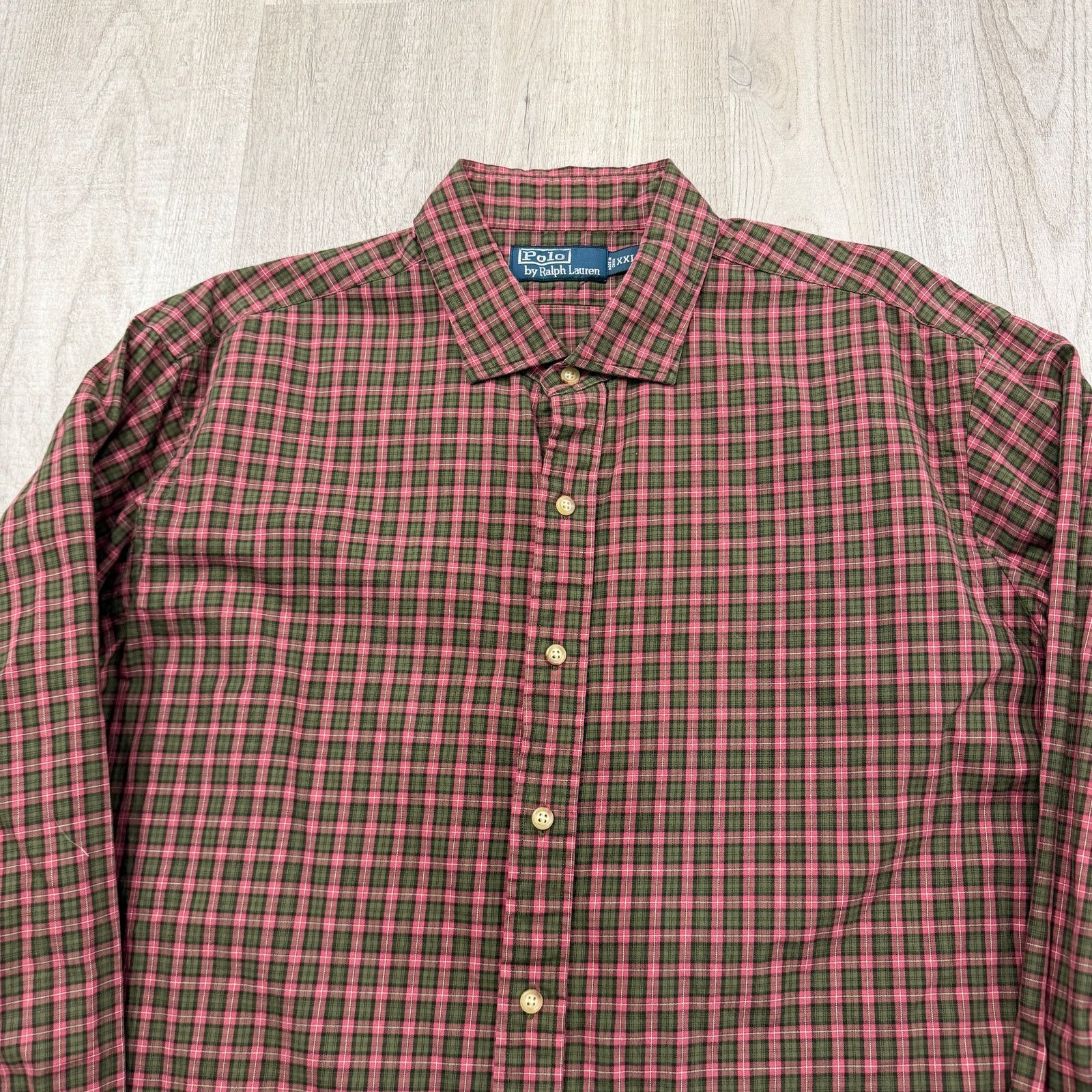Polo Ralph Lauren Vintage Polo Ralph Lauren Button Shirt Men's 2XL Red Green Size US XXL / EU 58 / 5 - 2 Thumbnail