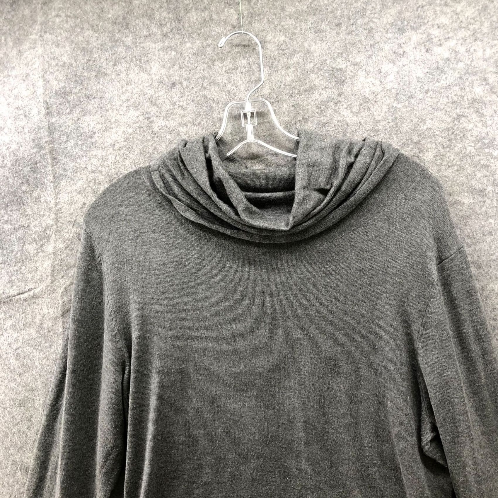 H&M H&M Turtleneck Sweater Dress Womens L Gray Pullover Tight Knit Mini Tunic Size L / US 10 / IT 46 - 3 Thumbnail