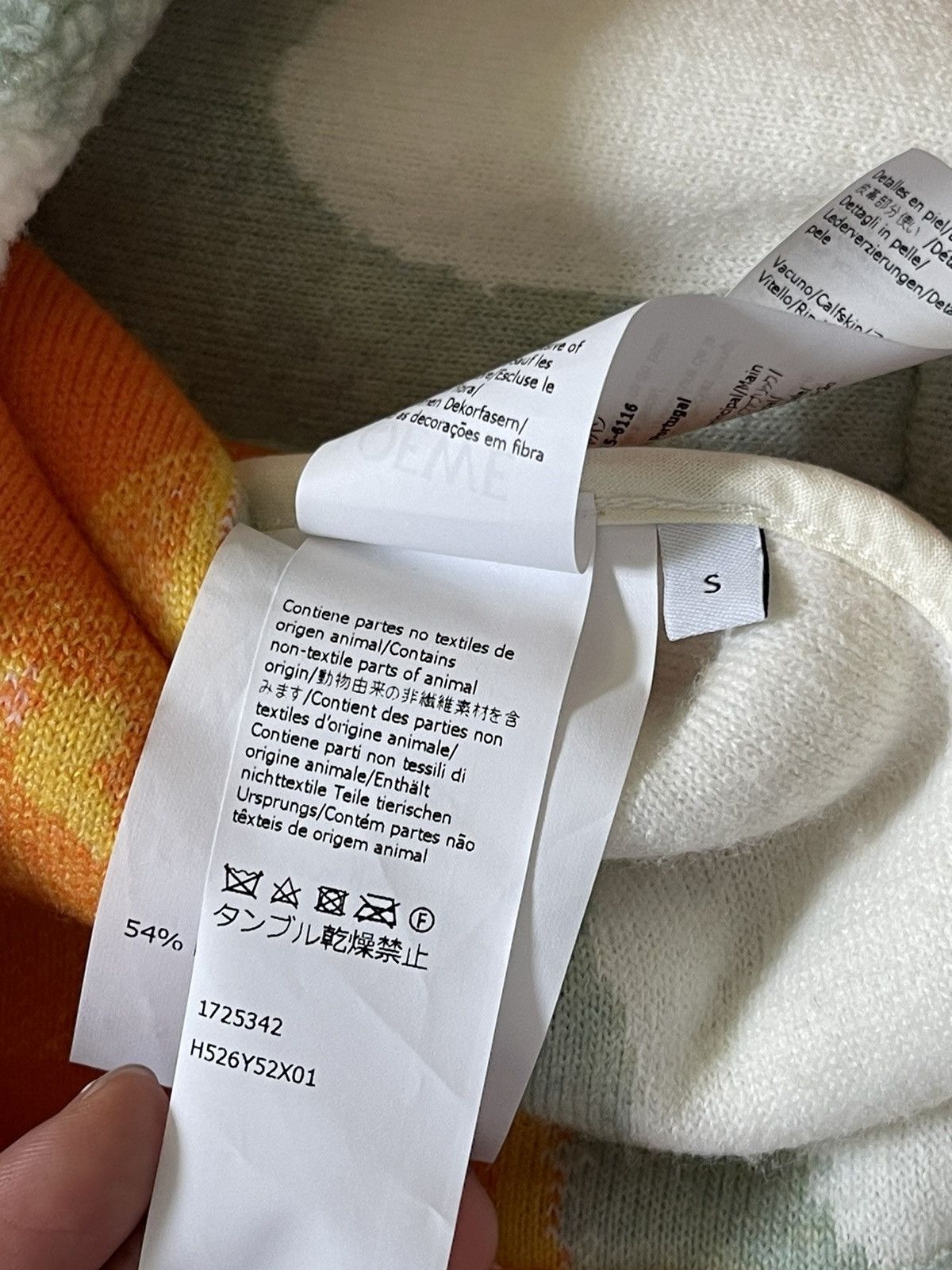 Loewe Loewe Silicone Melange Fleece Jacket Green/Orange Sz. S Size US S / EU 44-46 / 1 - 12 Thumbnail