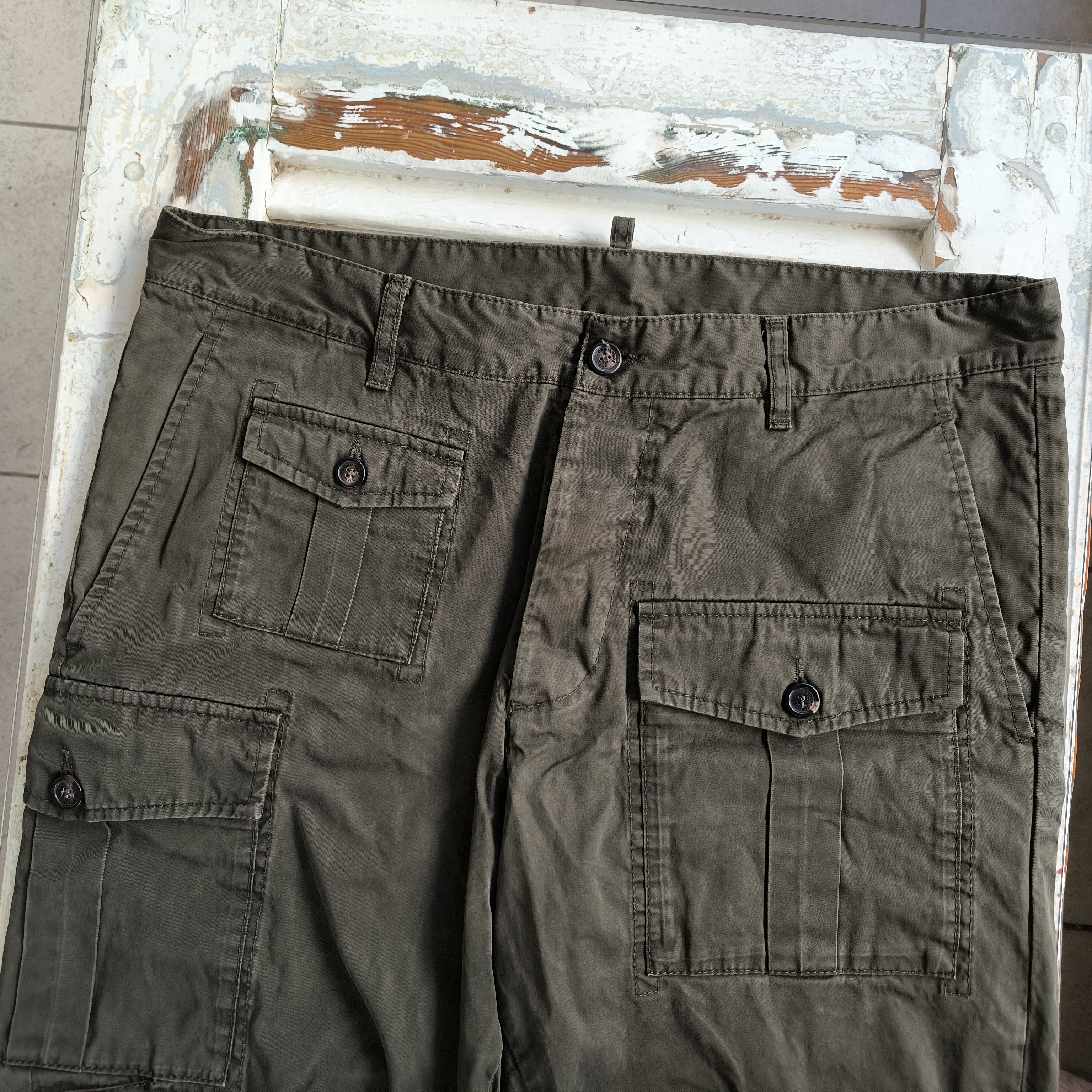Dsquared2 DSQUARED2 Sexy Cargo Utility Pants Olive Green S74KB0016 Size US 36 / EU 52 - 2 Thumbnail