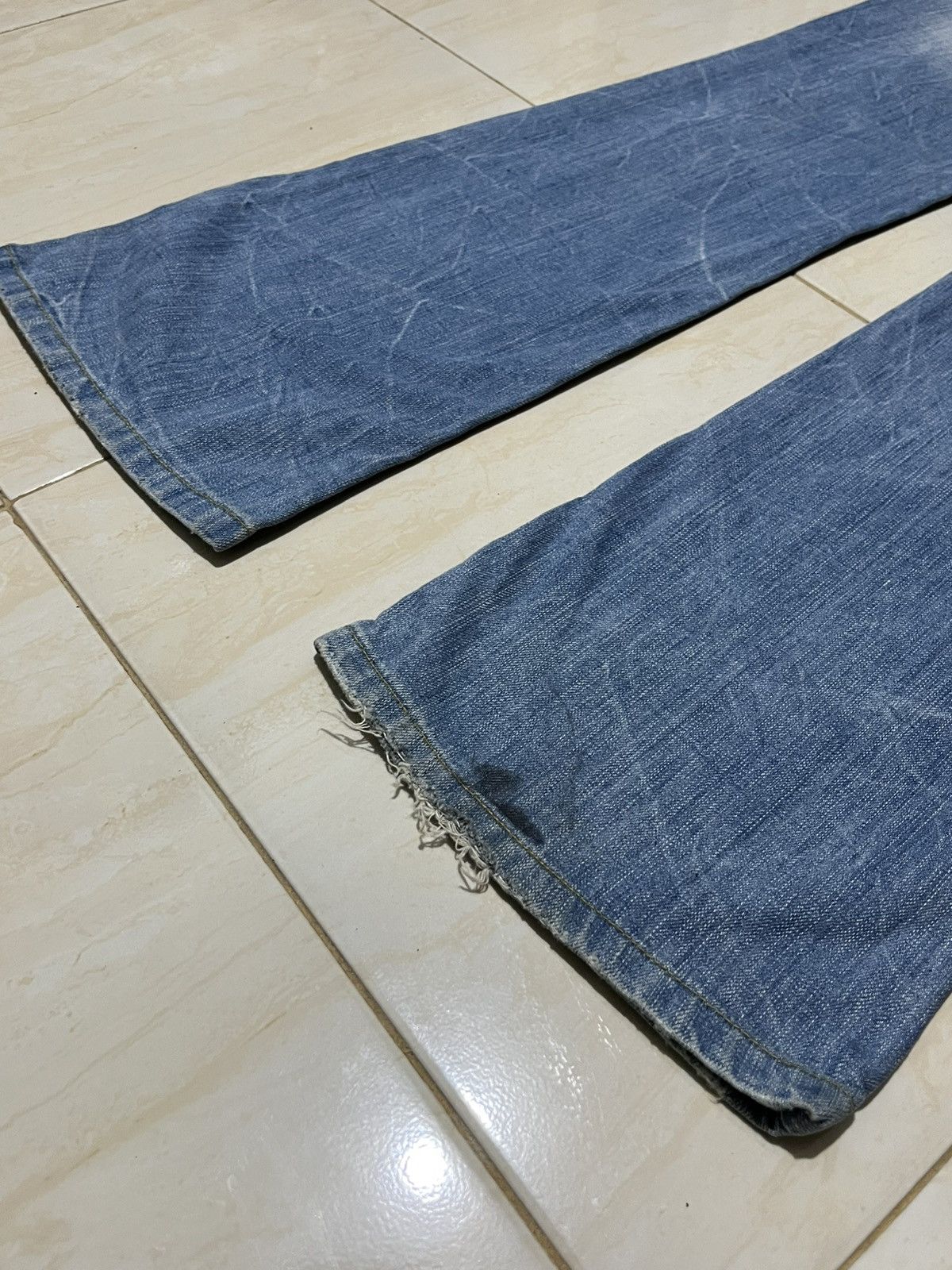Japanese Brand Lagust Flare Distressed Denim Size US 31 - 6 Thumbnail