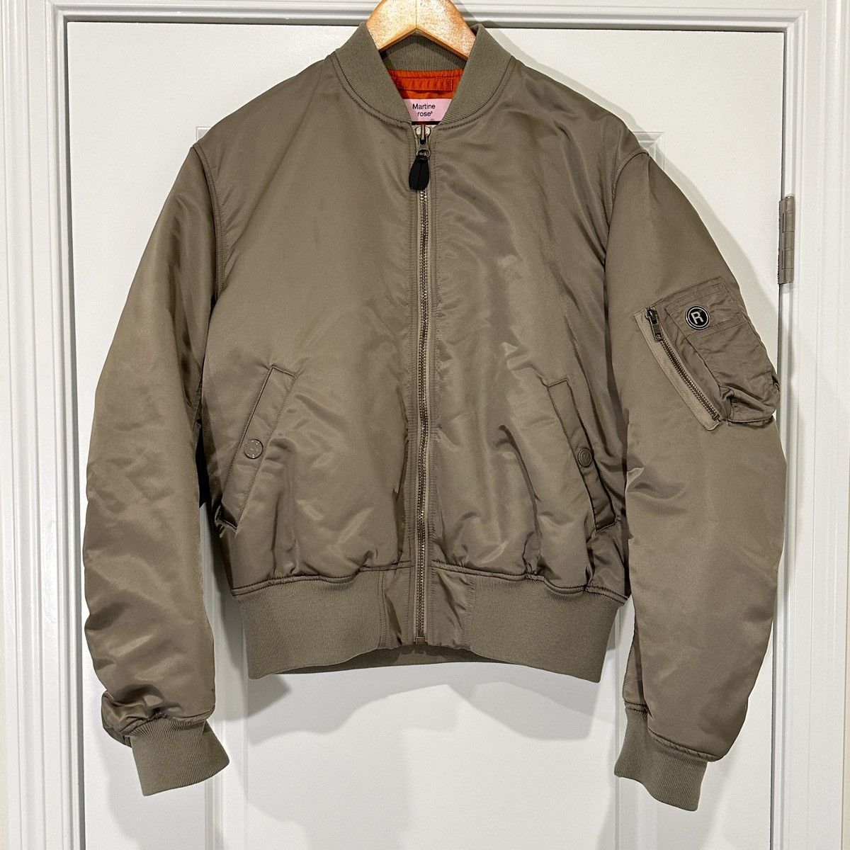 image of Martine Rose Expect Perfection Bomber in Green, Men's (Size Small)