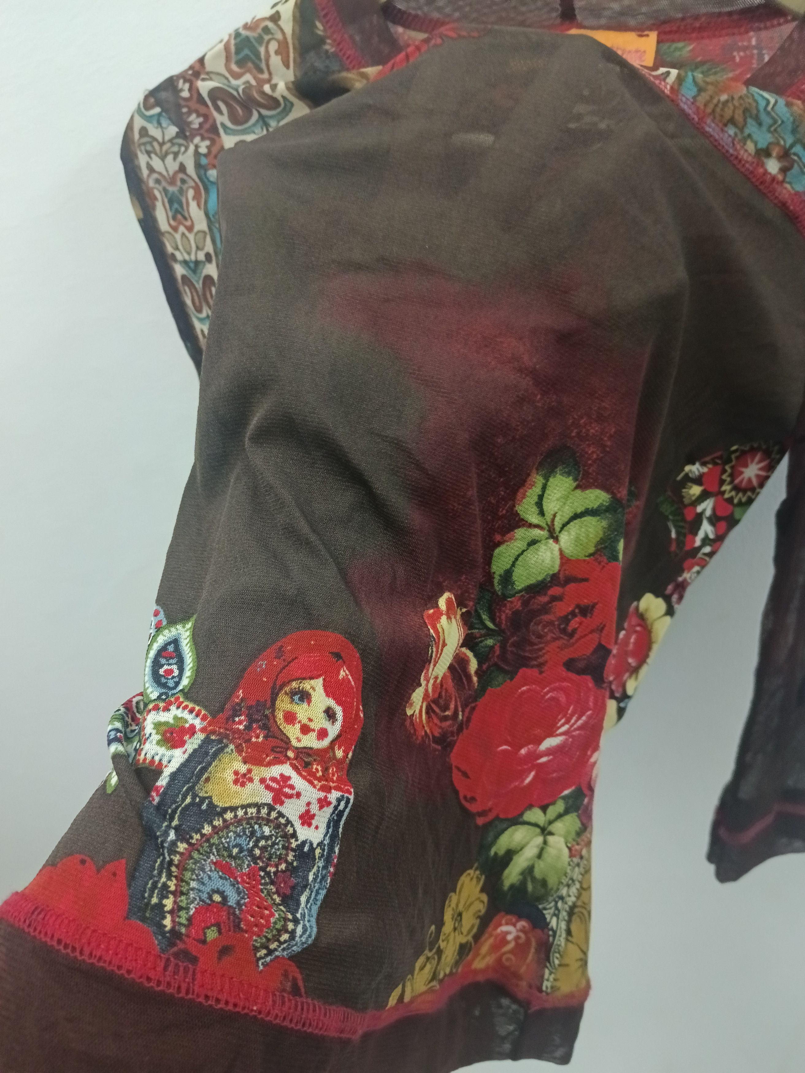 Other Vintage Quinze Heures Trente Paris Mesh Graphic Top(SIZE 2) Size M / US 6-8 / IT 42-44 - 3 Thumbnail