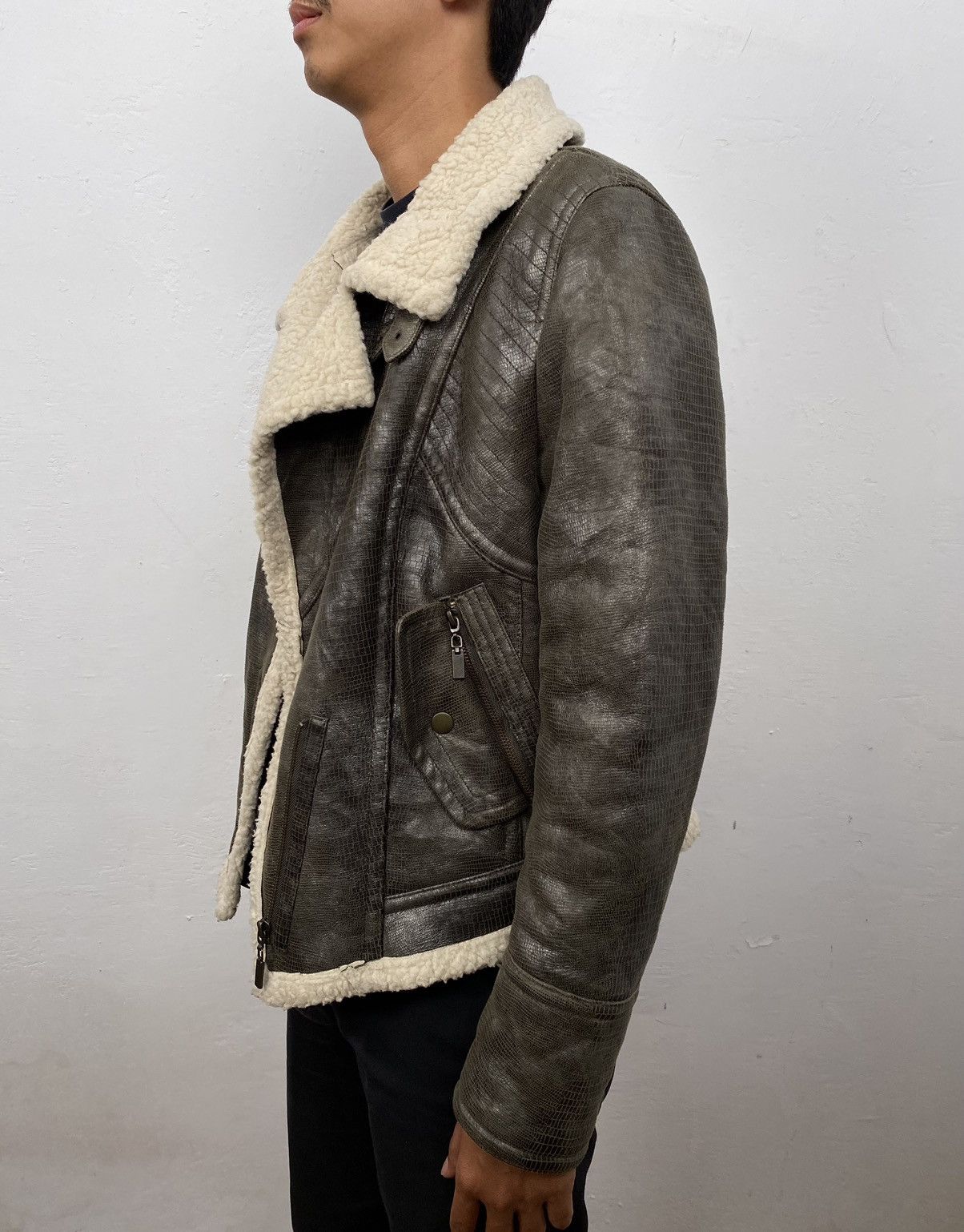 If Six Was Nine × Japanese Brand × Le Grande Bleu (L.G.B.) Valencia texture leather jacket Size US M / EU 48-50 / 2 - 10 Thumbnail