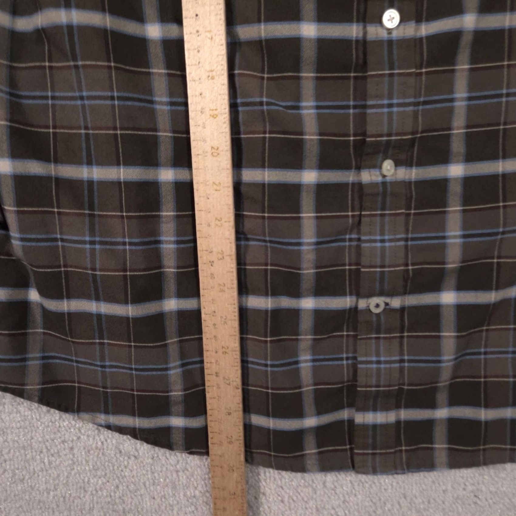 Vintage St. Johns Bay Shirt Mens XL Brown Plaid Button Front Long Sleeve Easy Care Casual Size US XL / EU 56 / 4 - 6 Thumbnail
