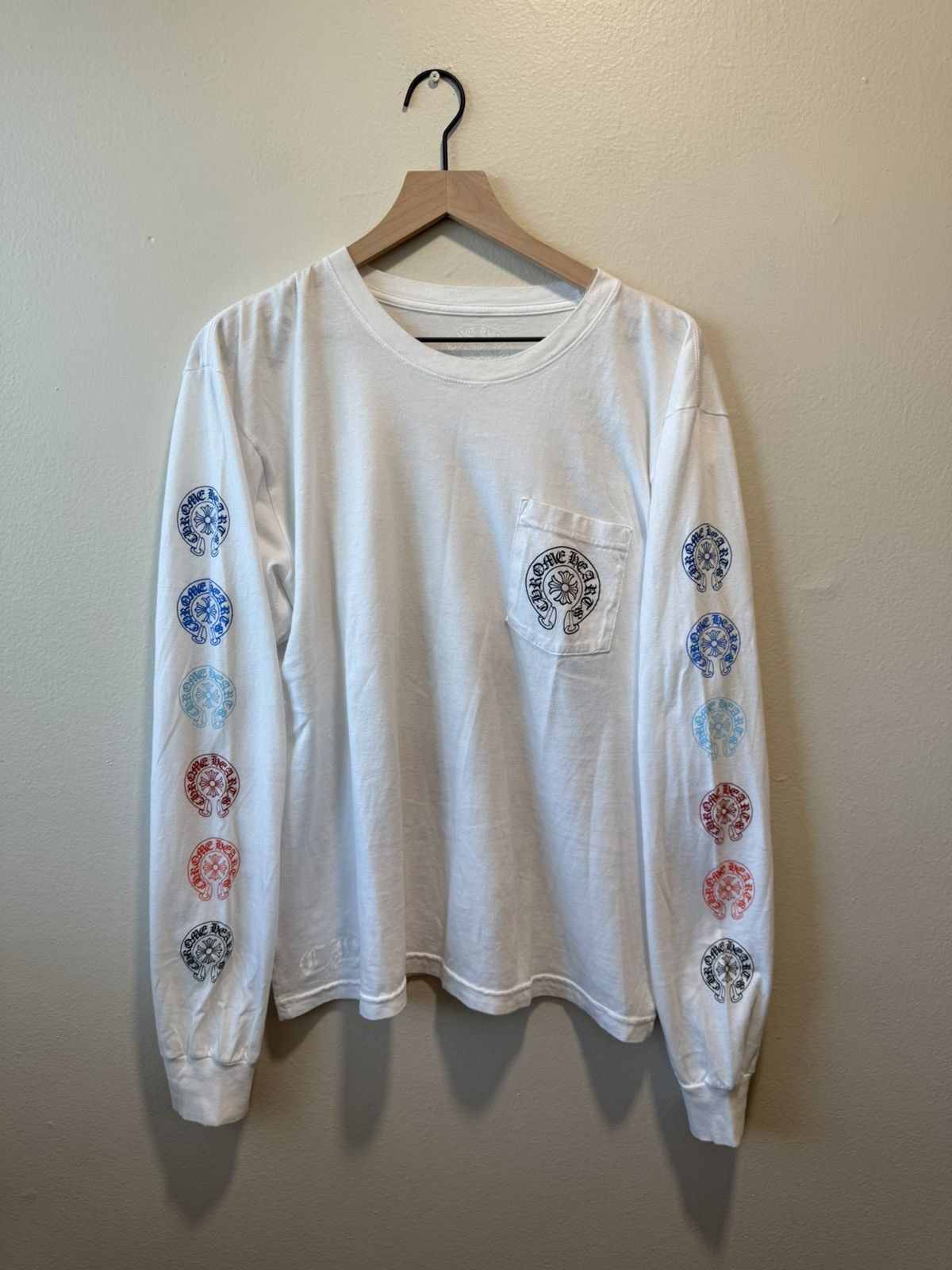 Chrome Hearts Black Classic Horseshoe Long Sleeve T-shirt