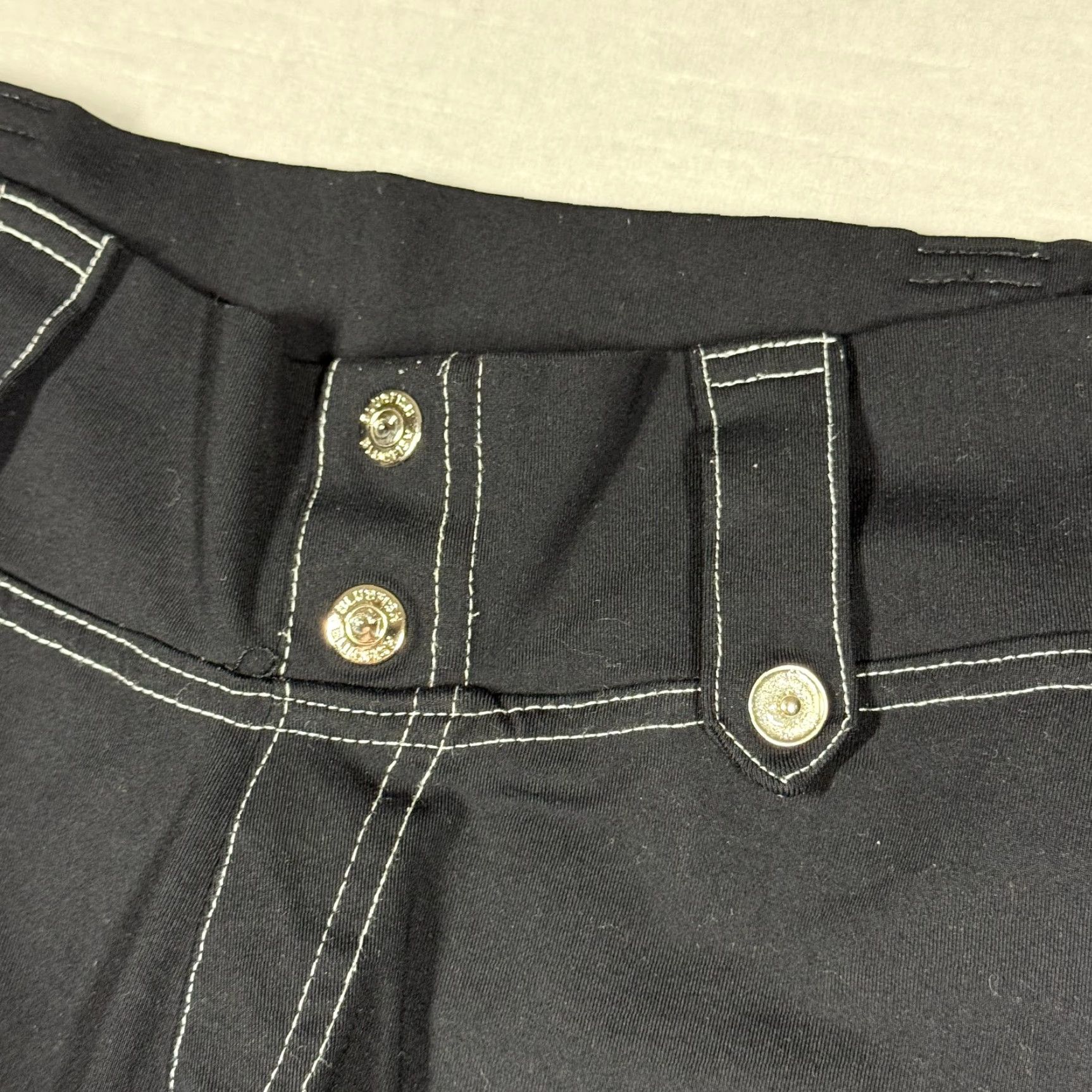Vintage Bluefish Pants Womens M Black Stretch Flare Y2K Boho Yoga Movement Pants Size 32" / US 10 / IT 46 - 6 Thumbnail