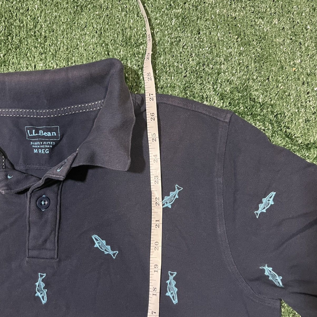 L.L. Bean LL Bean Embroidered Fish Polo Shirt Size US M / EU 48-50 / 2 - 5 Thumbnail