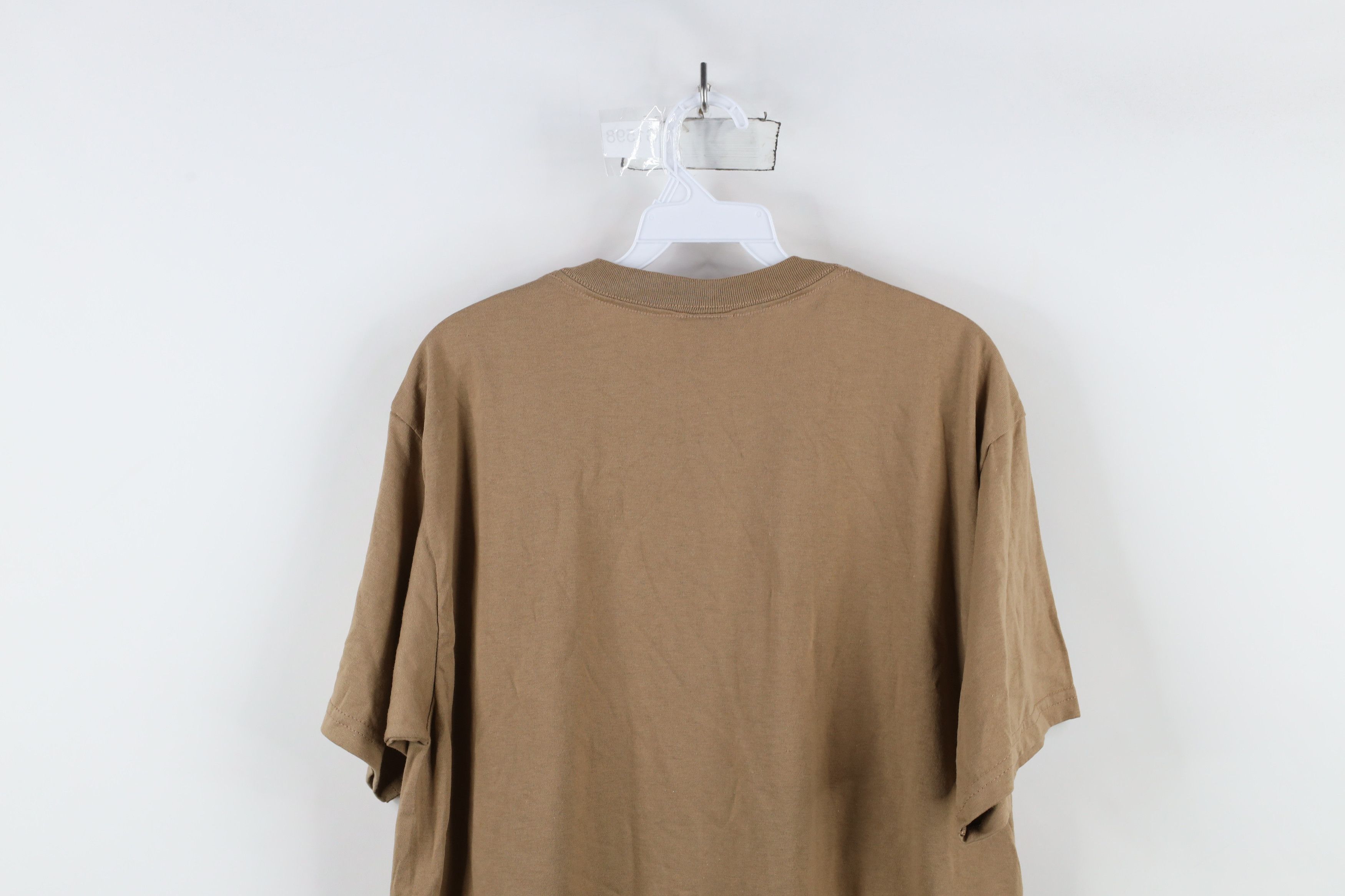 Vintage Vintage 90s Streetwear Short Sleeve T-Shirt Beige Khaki Size US L / EU 52-54 / 3 - 11 Thumbnail