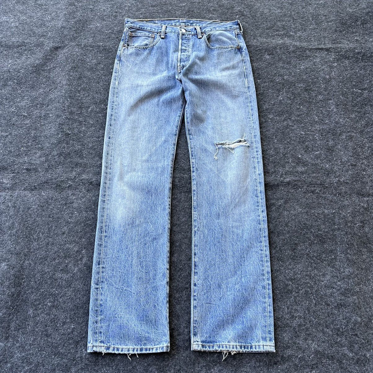 Levi's Vintage Levis 501 Mexico Blue Denim 33x34 D635 Size US 33 - 1 Thumbnail