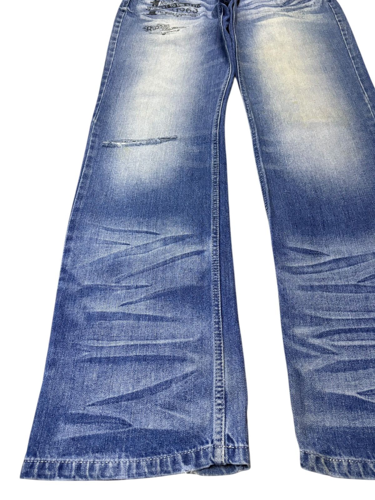 Japanese Brand Vintage Japanese Brand Mud Wash Studded Printed Baggy Jeans Size US 32 / EU 48 - 6 Thumbnail