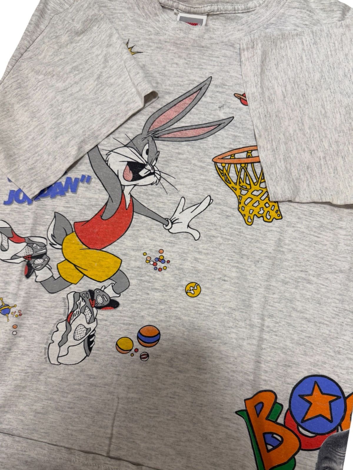 Nike Vintage 1993 Space Jam T Shirt Nike Gray Tag Hare Jordan Size US L / EU 52-54 / 3 - 14 Thumbnail