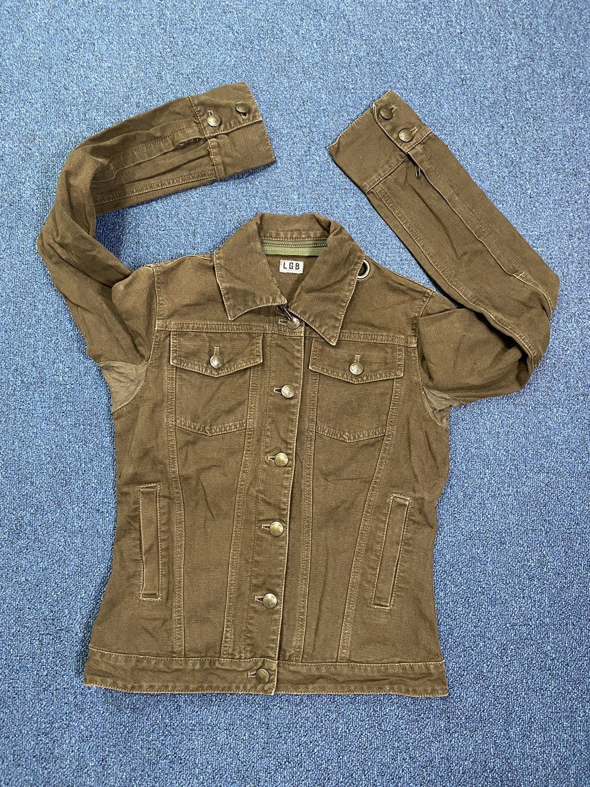 Le Grande Bleu (L.G.B.) LGB BROWN DENIM JACKET Size S / US 4 / IT 40 - 1 Thumbnail