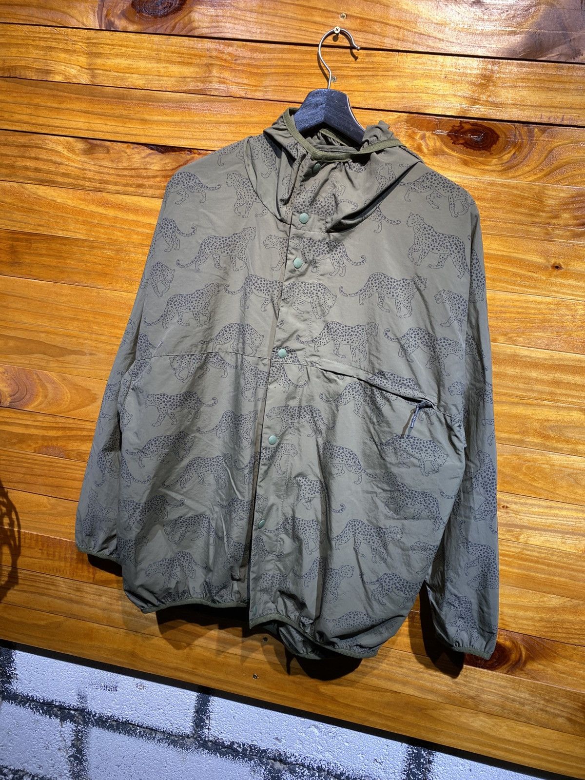 Japanese Brand Burlap Outfitter Ear Papillonner Olive Leopard Print Hooded Size US L / EU 52-54 / 3 - 4 Thumbnail