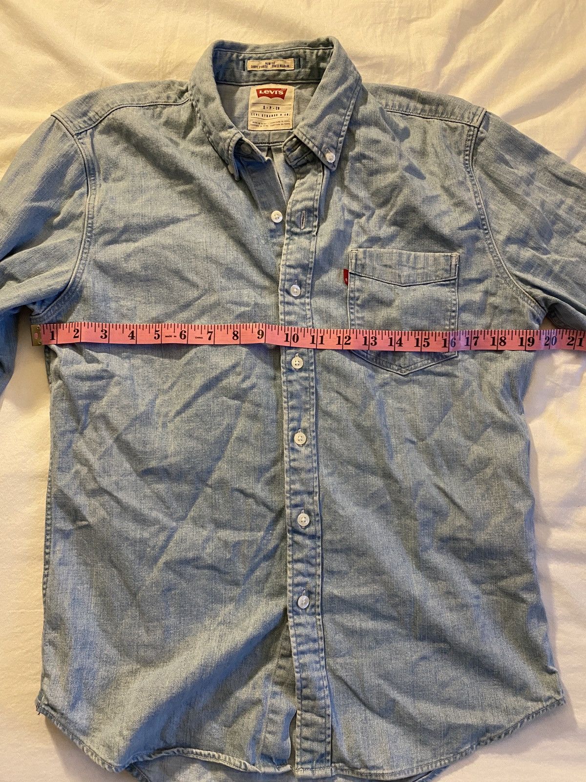 Levi's Vintage Clothing Levis Light Wash Denim Button Up Shirt Size US S / EU 44-46 / 1 - 5 Thumbnail
