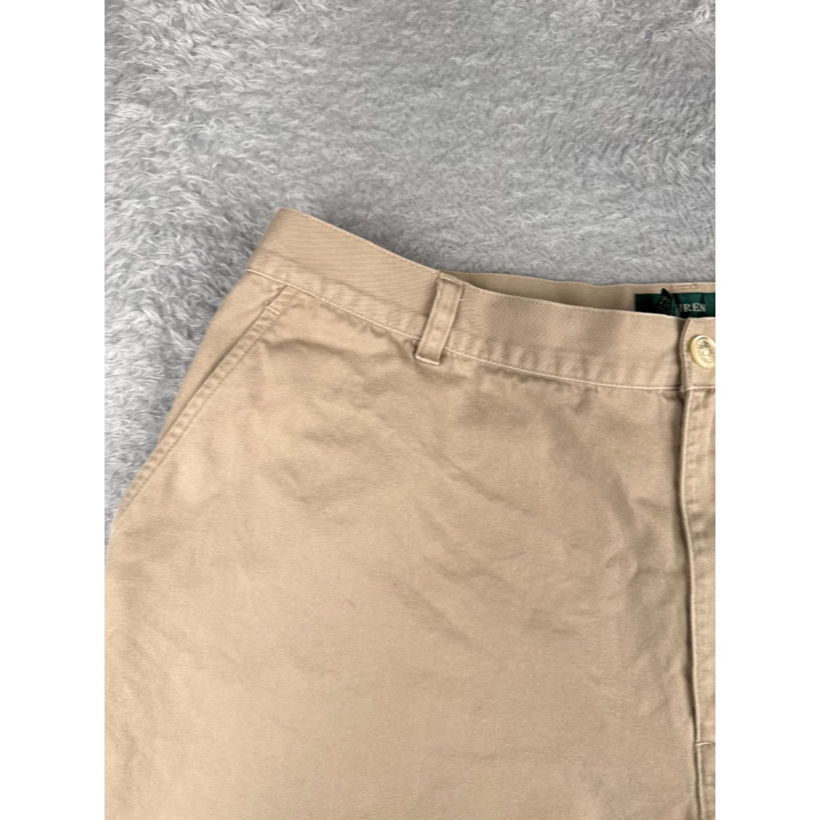 Ralph Lauren Lauren Ralph Lauren Shorts Women 18W Beige 100% Cotton Twill Chino Hiking Activewear 8in Inseam Size 40" / US 18 - 5 Thumbnail