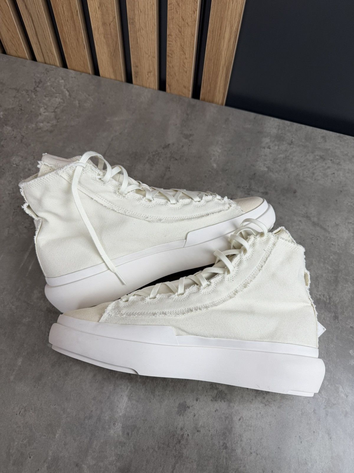 Adidas Adidas Y-3 Nizza High Off White Sneakers Size US 10.5 Size US 10.5 / EU 43-44 - 7 Thumbnail