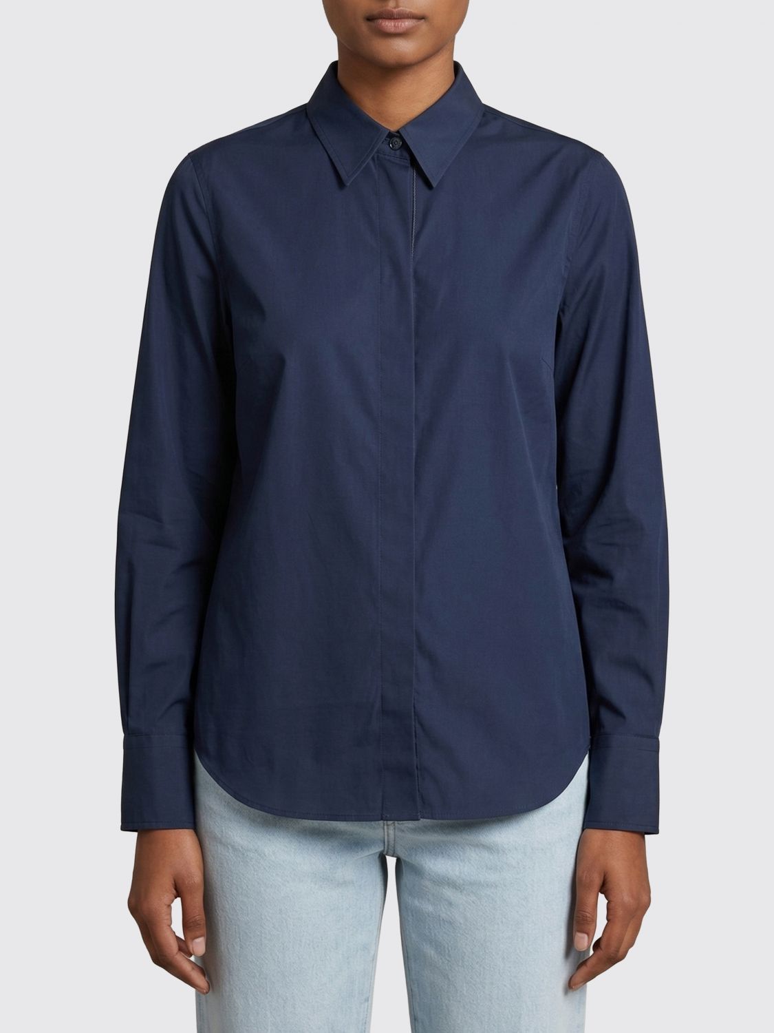 Brunello Cucinelli Brunello Cucinelli Shirt Woman Ocean Size L / US 10 / IT 46 - 1 Thumbnail
