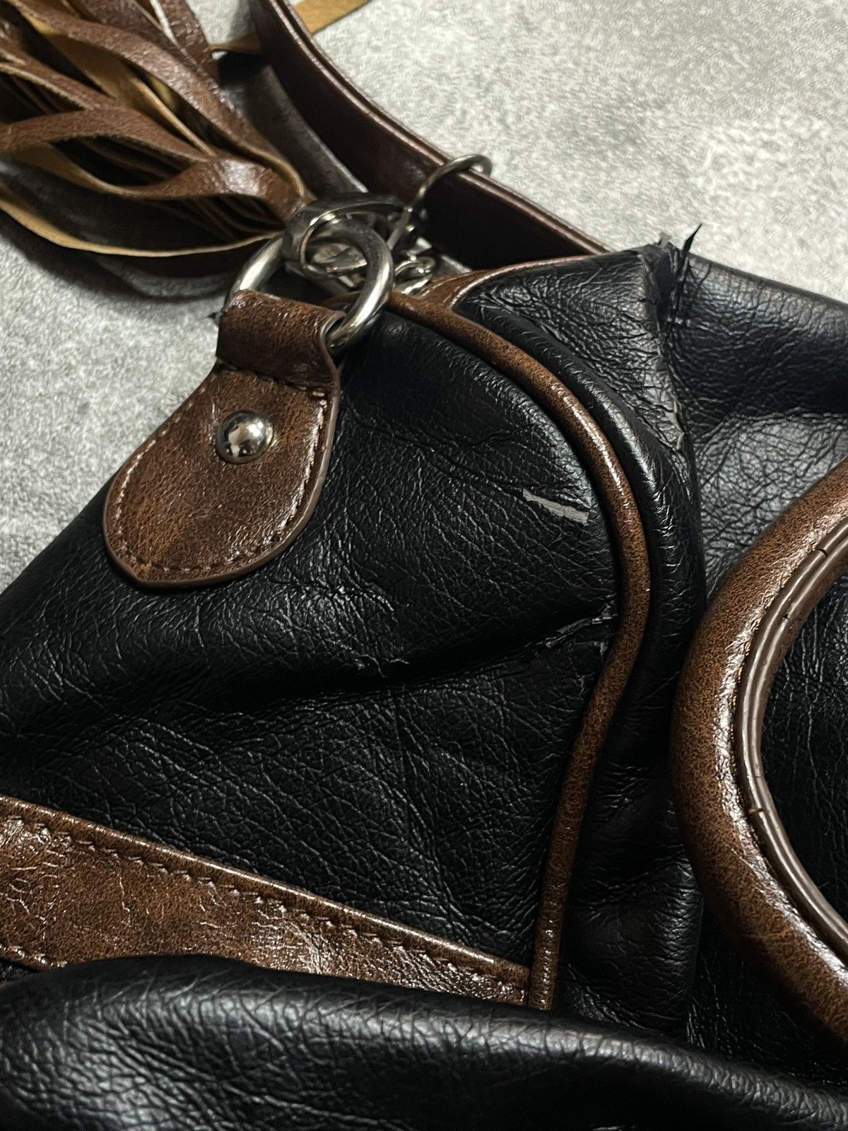 Vintage 🔥RARE🔥Vintage Y2K Bag Leather Rare Streetwear Hype Size ONE SIZE - 11 Thumbnail